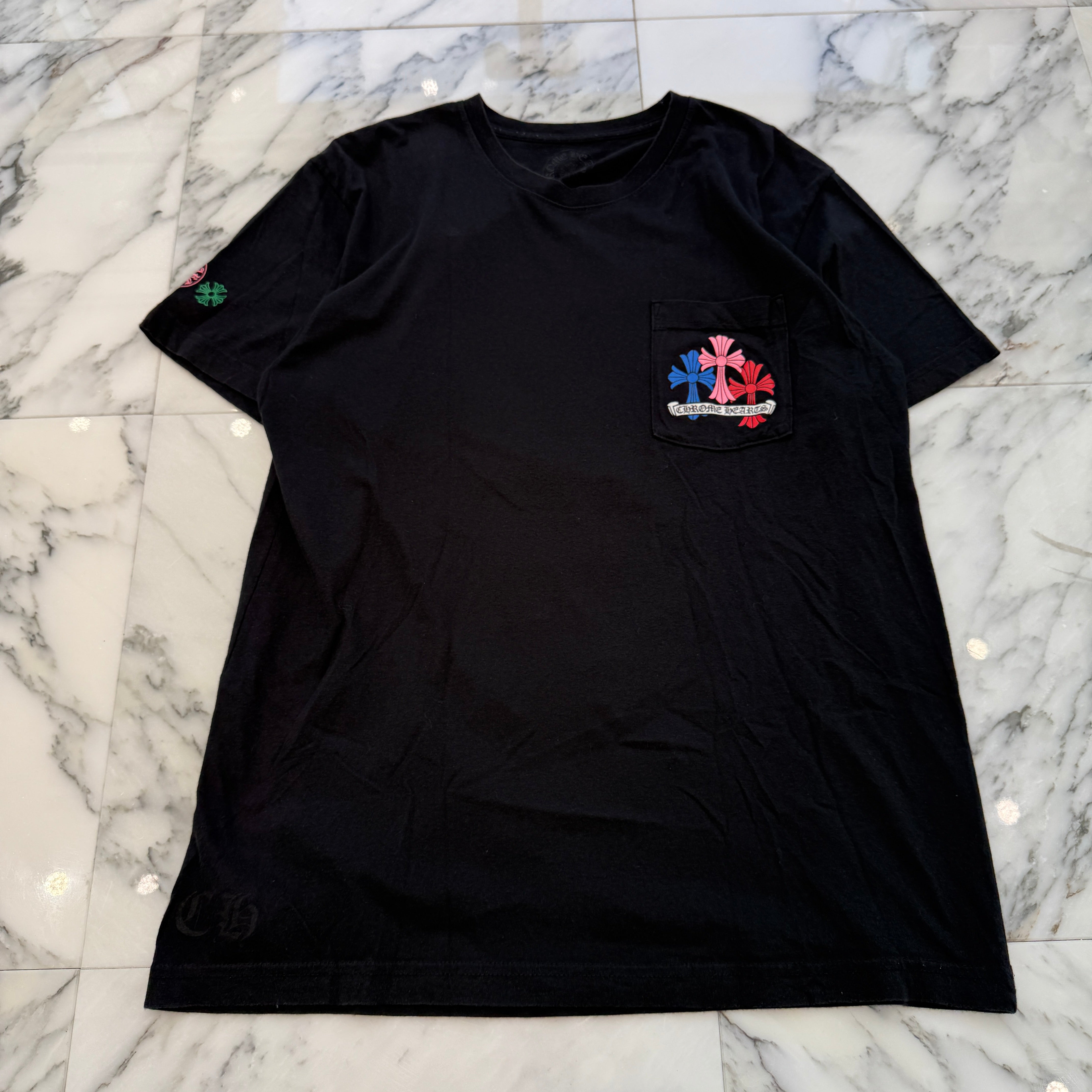 CHROME HEARTS 2021SS MLTCOL CEM CRS Tee Size L クロムハーツ マルチカラー セメタリークロス Tシャツ サイズL