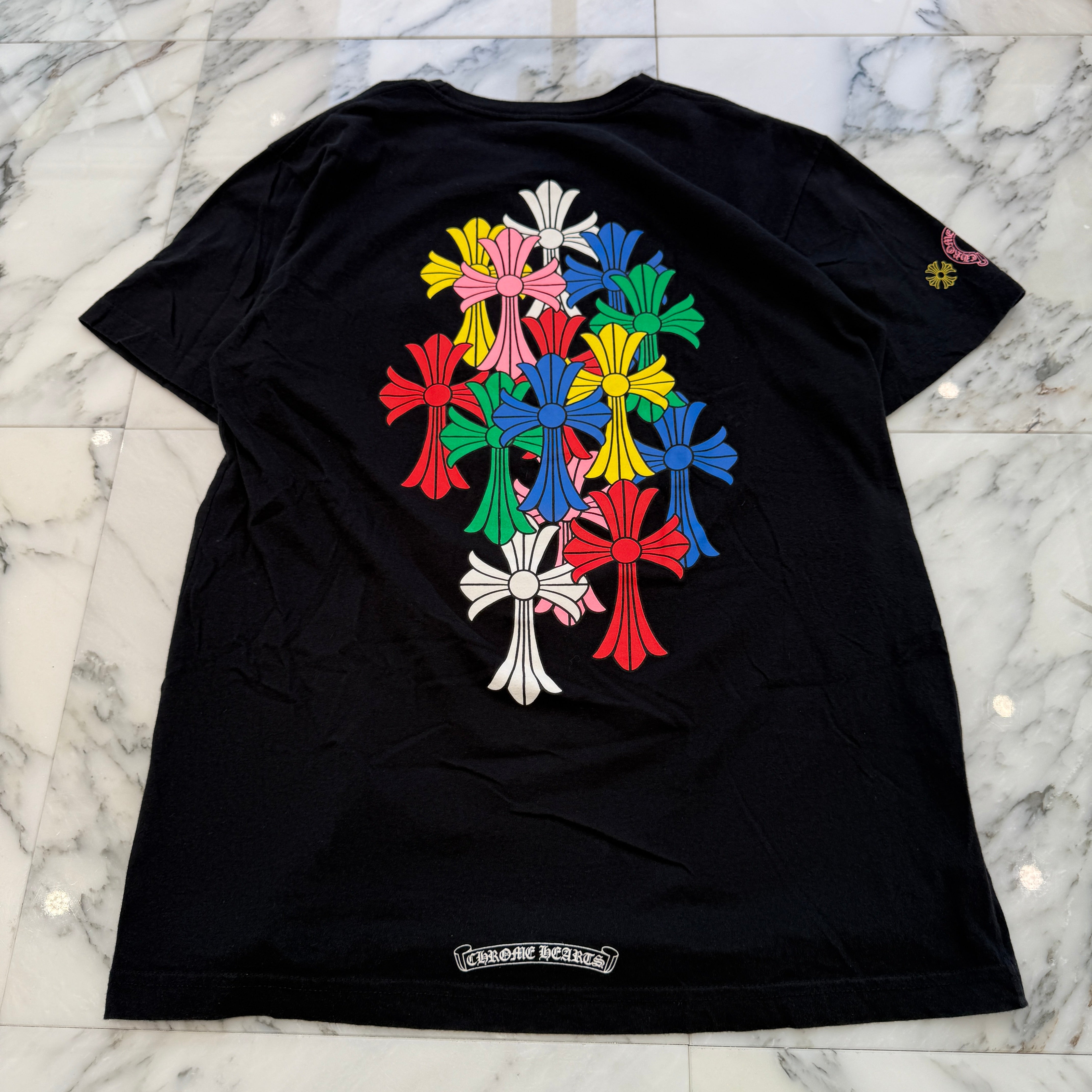 CHROME HEARTS 2021SS MLTCOL CEM CRS Tee Size L クロムハーツ マルチカラー セメタリークロス Tシャツ サイズL