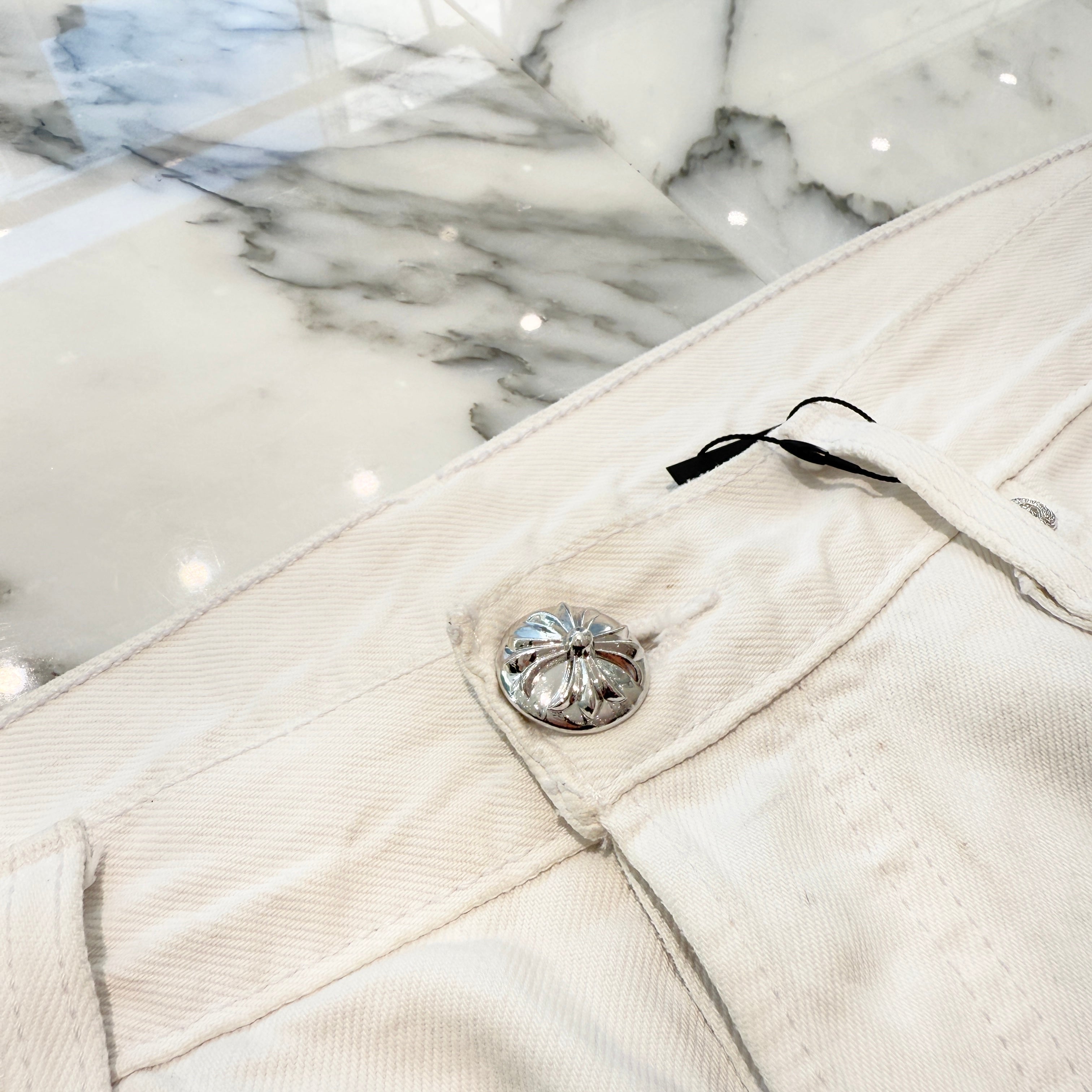 CHROME HEARTS × Levi's 501 VNTG Star Leather Patch Jeans Size 34 クロムハーツ × リーバイス 501 ヴィンテージ スターレザーパッチ デニムパンツ サイズ34