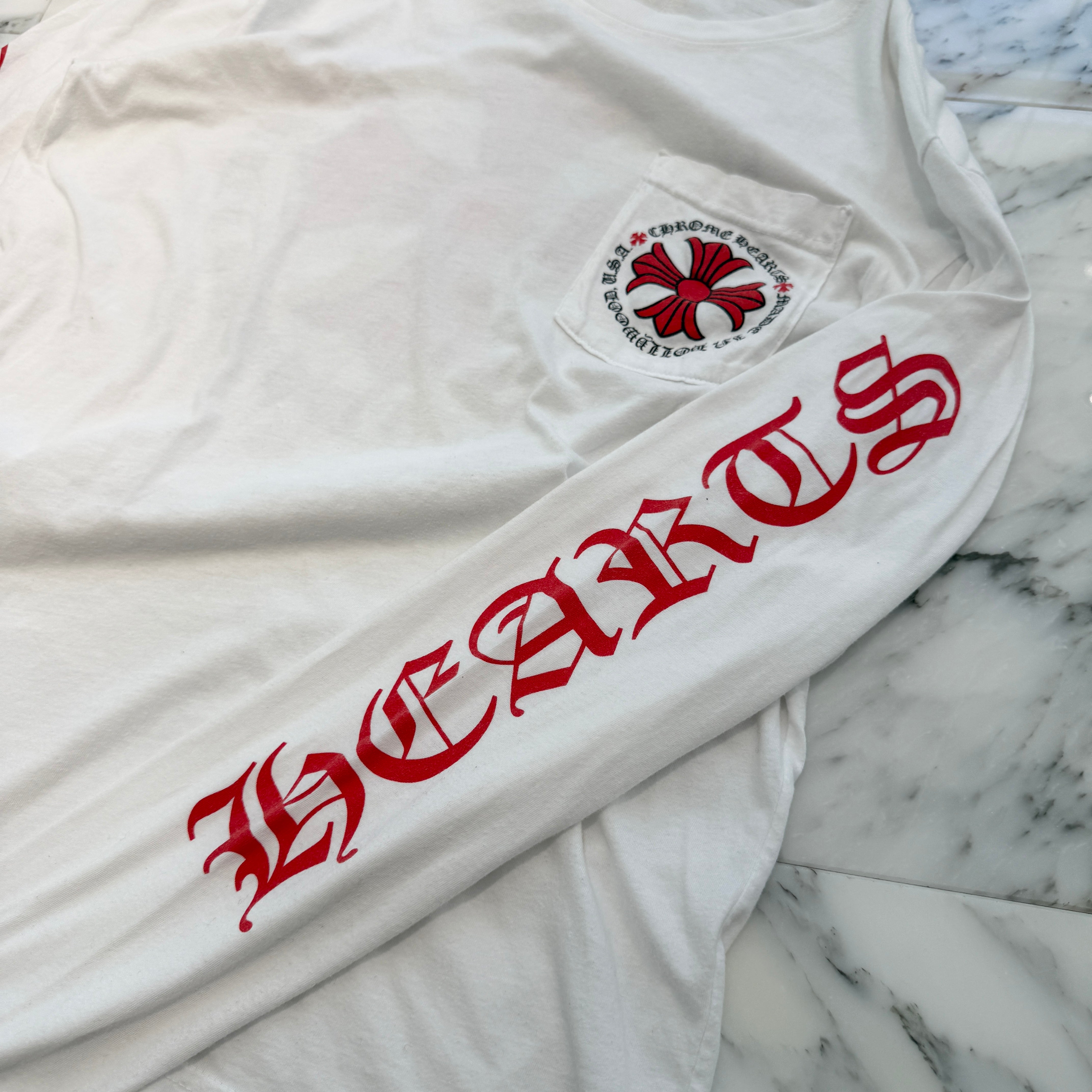 CHROME HEARTS Made In Hollywood Red CH Plus Long Sleeve Tee Size L クロムハーツ メイドインハリウッド CHプラス ロングスリーブTシャツ サイズL