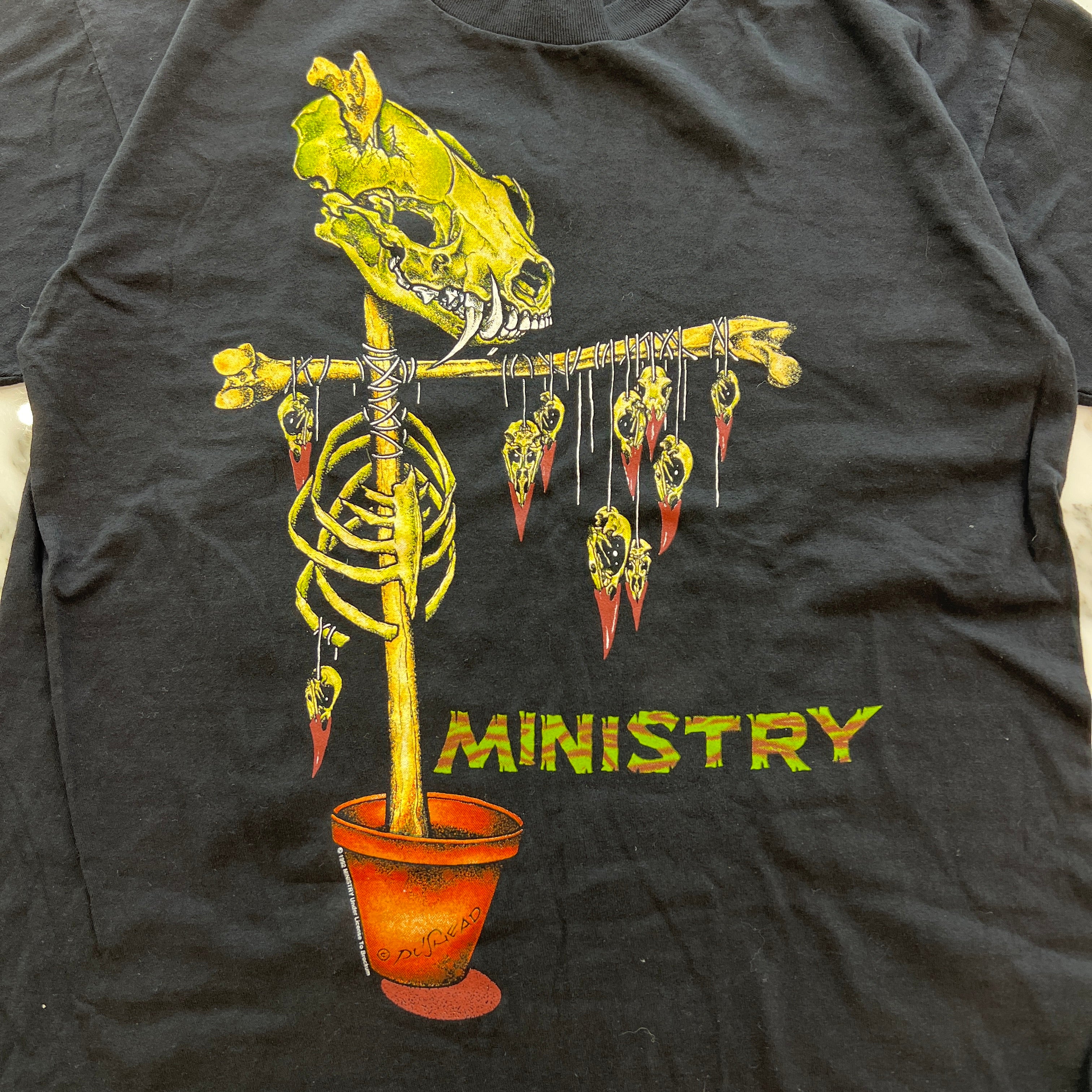 Vintage 90's Ministry "Pushhead" 1992 Blockom S/S Tee Size XL ヴィンテージ 90's ミニストリー ”パスヘッド” 1992 ブロックム社製 Tシャツ サイズXL