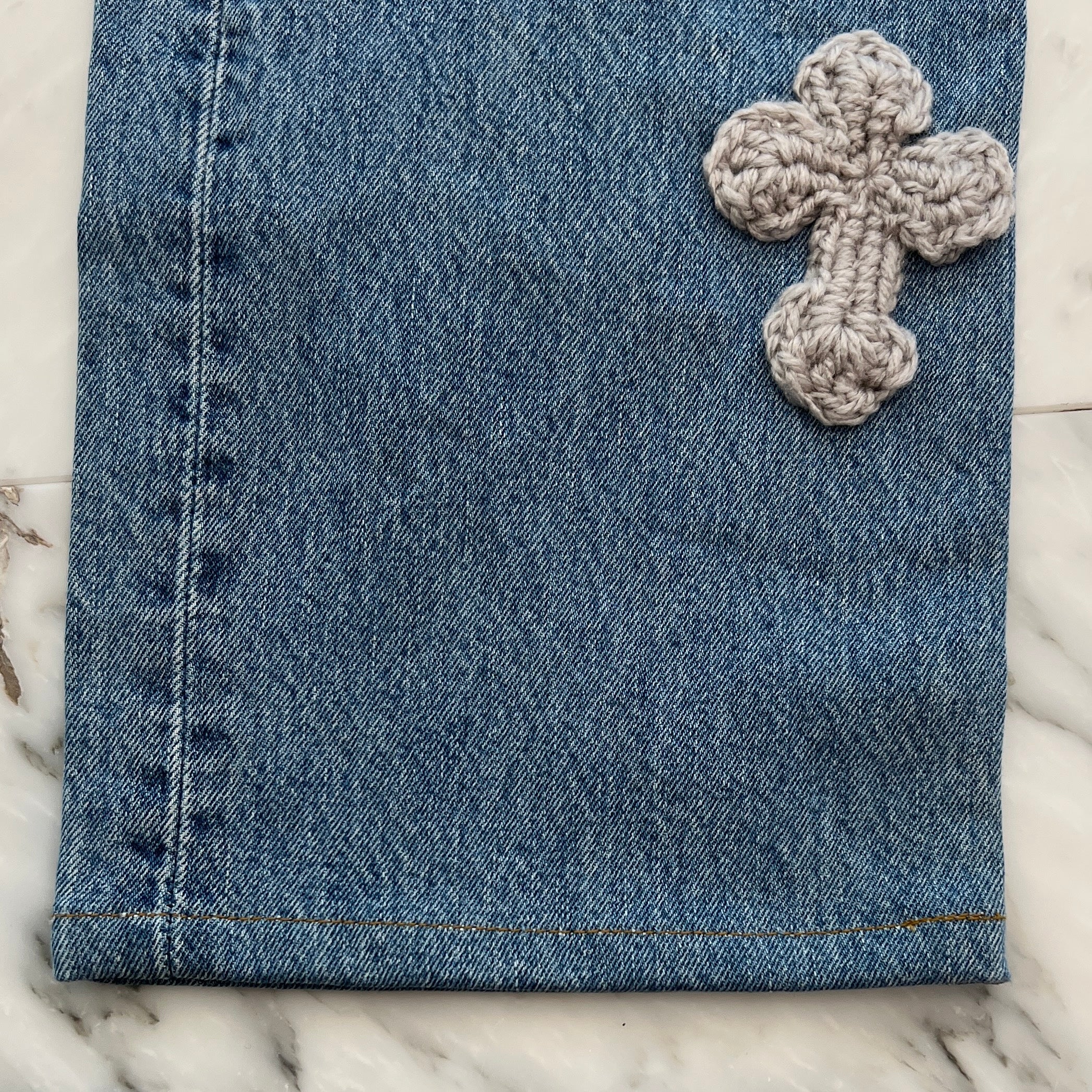 Y.A.R.N × Levi's 501 Body Knit Cross Denim Pants Size W34×L34 ヤーン×リーバイス 501 ボディ ニットクロス デニムパンツ サイズW34×L34