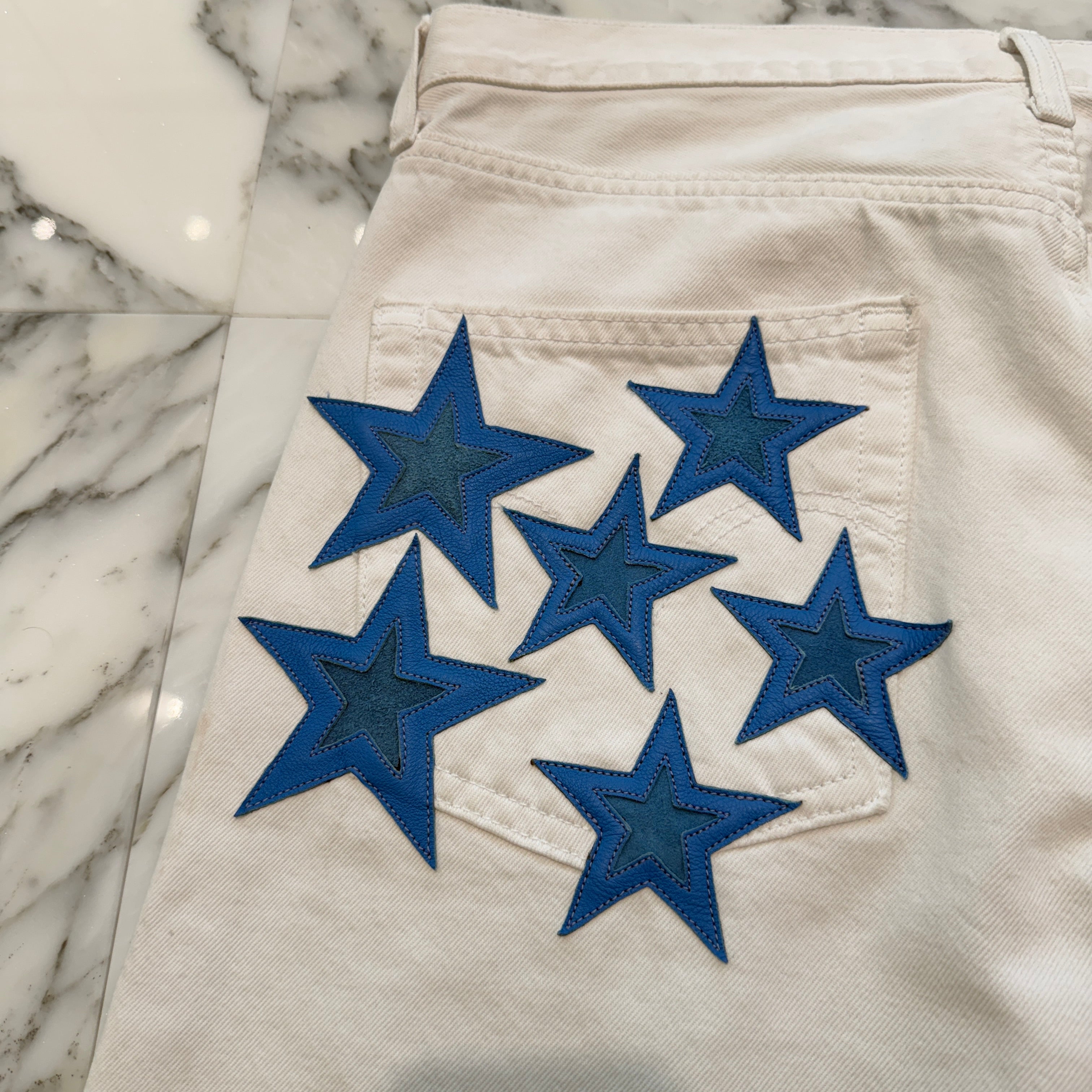 CHROME HEARTS × Levi's 501 VNTG Star Leather Patch Jeans Size 34 クロムハーツ × リーバイス 501 ヴィンテージ スターレザーパッチ デニムパンツ サイズ34