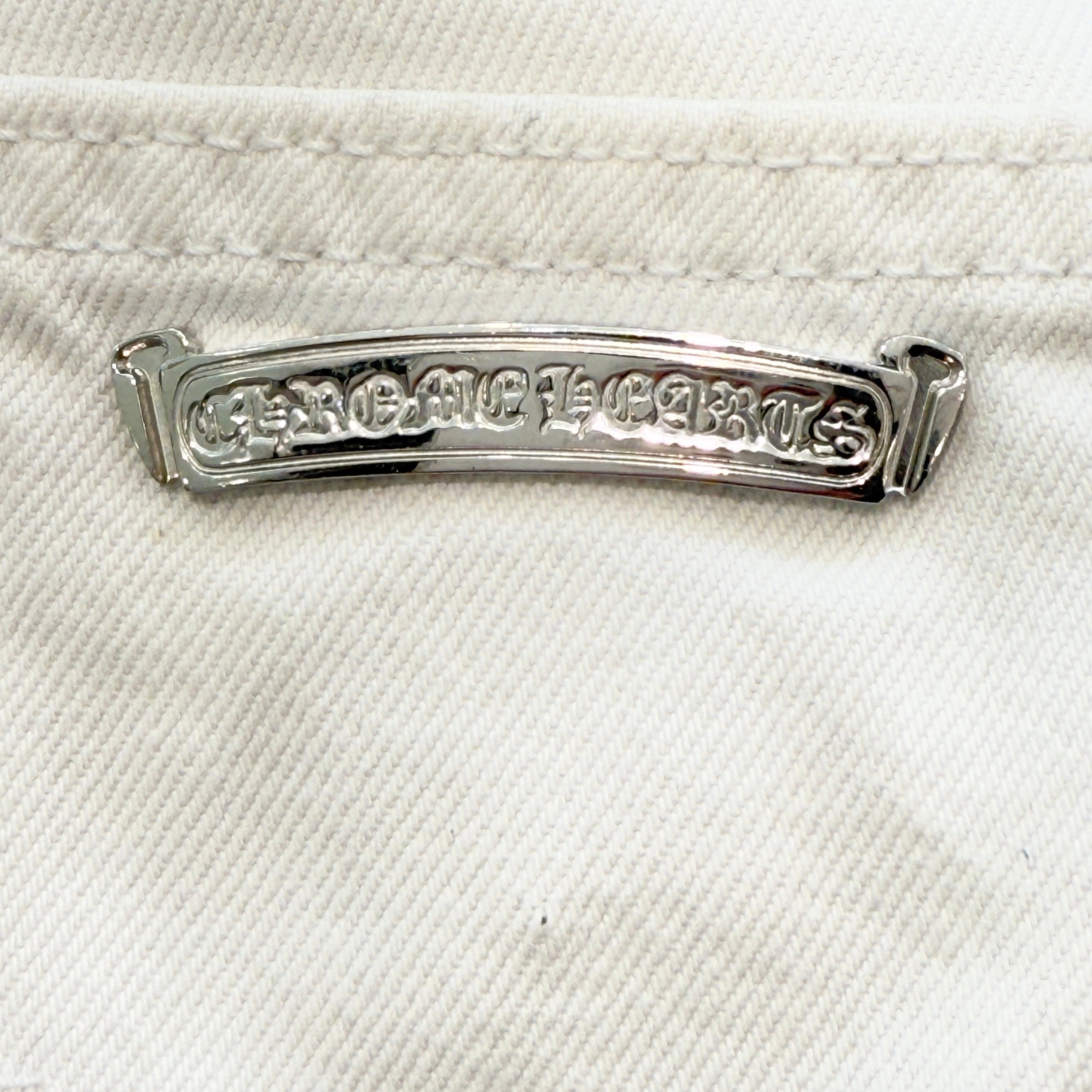 CHROME HEARTS × Levi's 501 VNTG Star Leather Patch Jeans Size 34 クロムハーツ × リーバイス 501 ヴィンテージ スターレザーパッチ デニムパンツ サイズ34