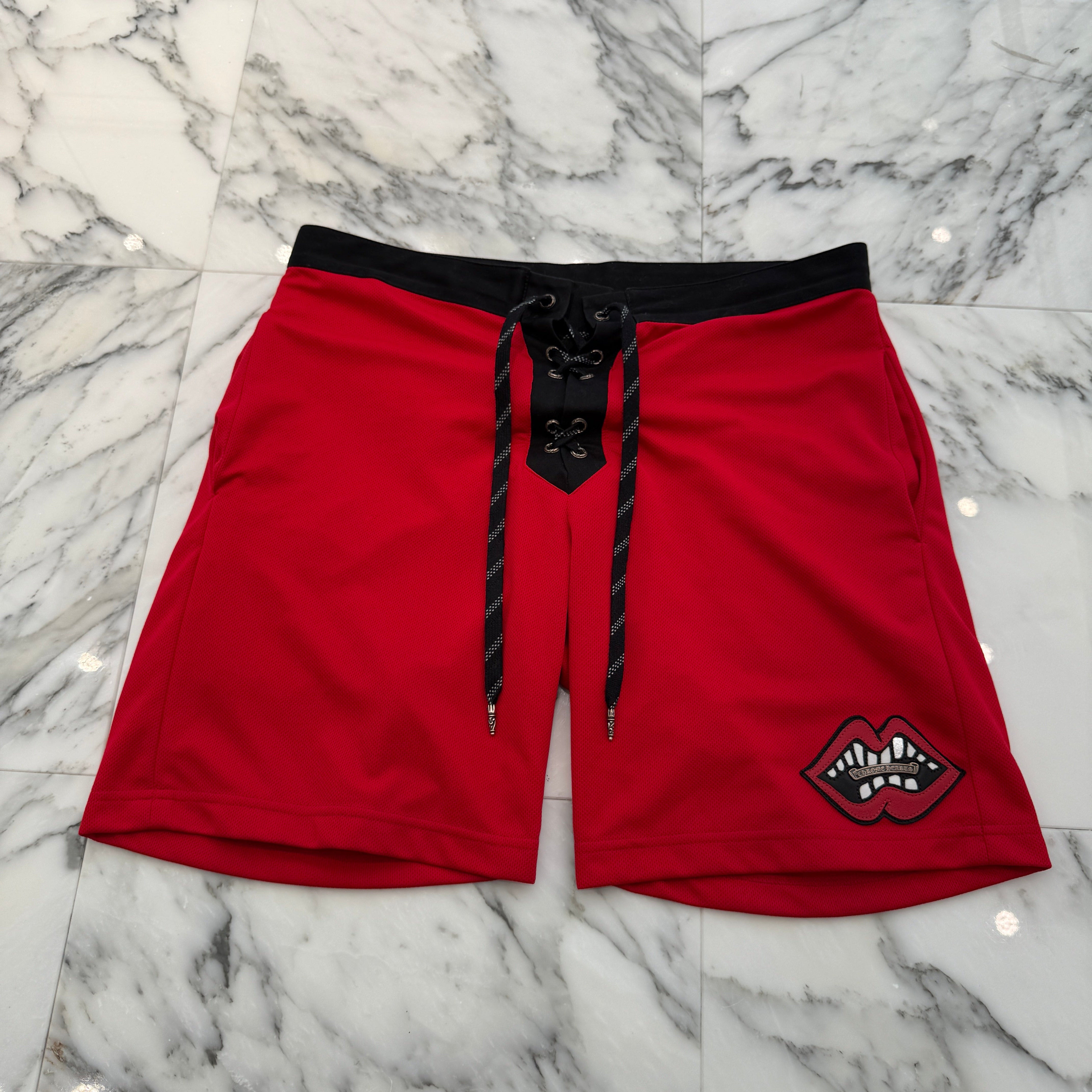 CHROME HEARTS × MATTY BOY Chomper Leather Patch Swim Shorts Size L クロムハーツ × マッティボーイ チョンパーレザーパッチ スイムショーツ サイズL