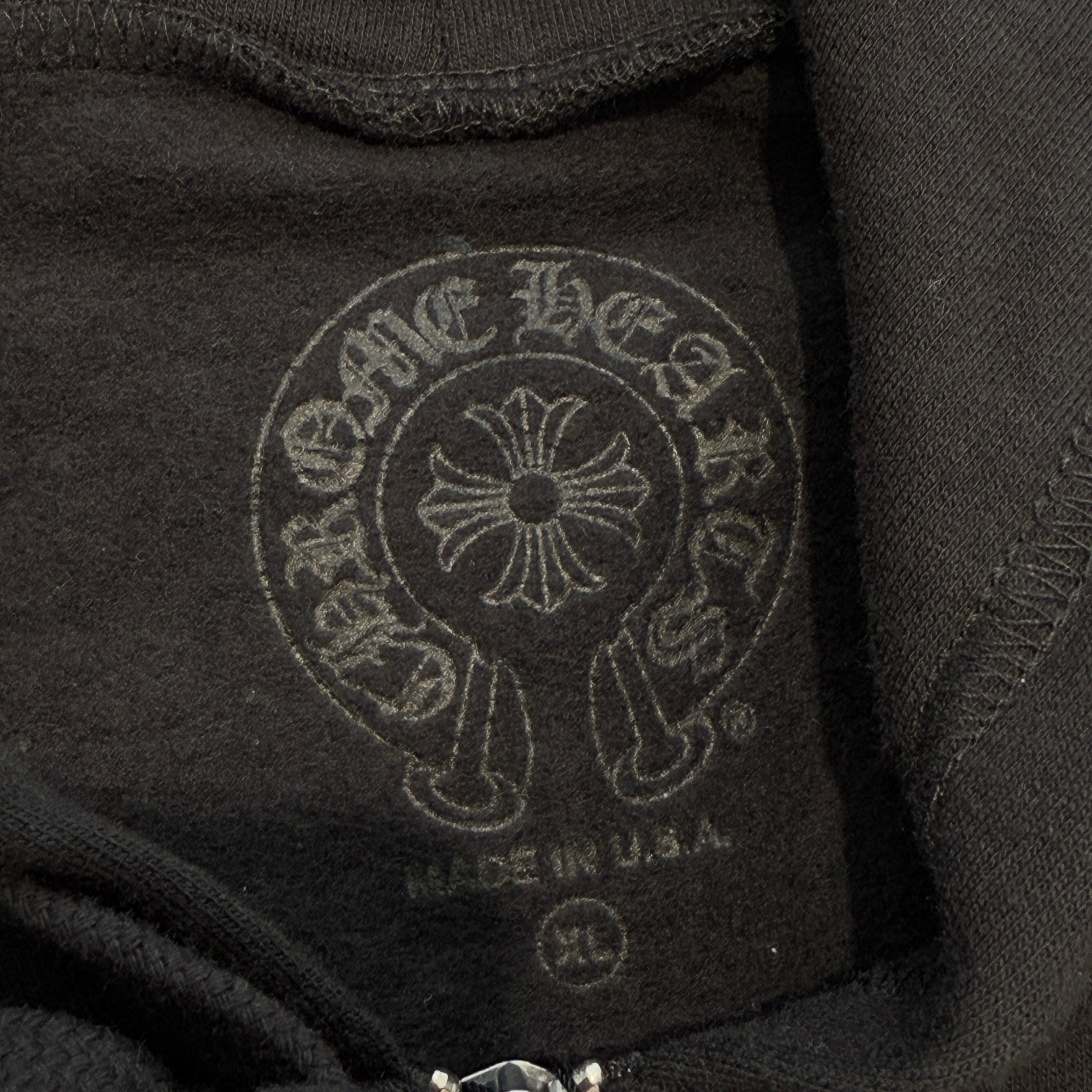CHROME HEARTS 1988 Vertical Logo Glitter Zip Up Hoodie Size XL クロムハーツ 1988 ヴァーティカルロゴ グリッタージップアップフーディ サイズXL