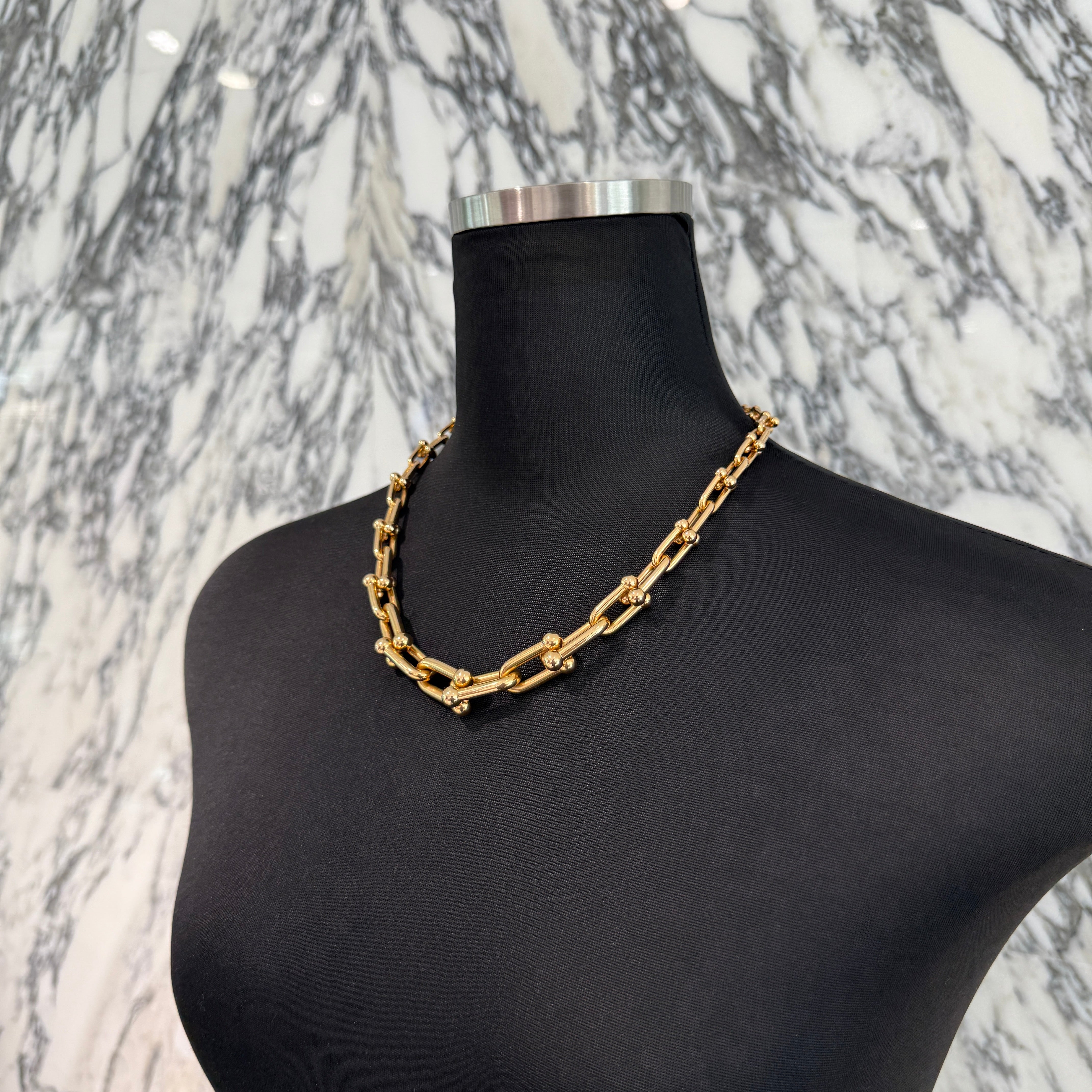 Tiffany Co. 18K Yellow Gold HardWear Graduated Necklace 60153063 ティファニー 18K イエローゴールド ハードウェア グラデュエイテッド ネックレス