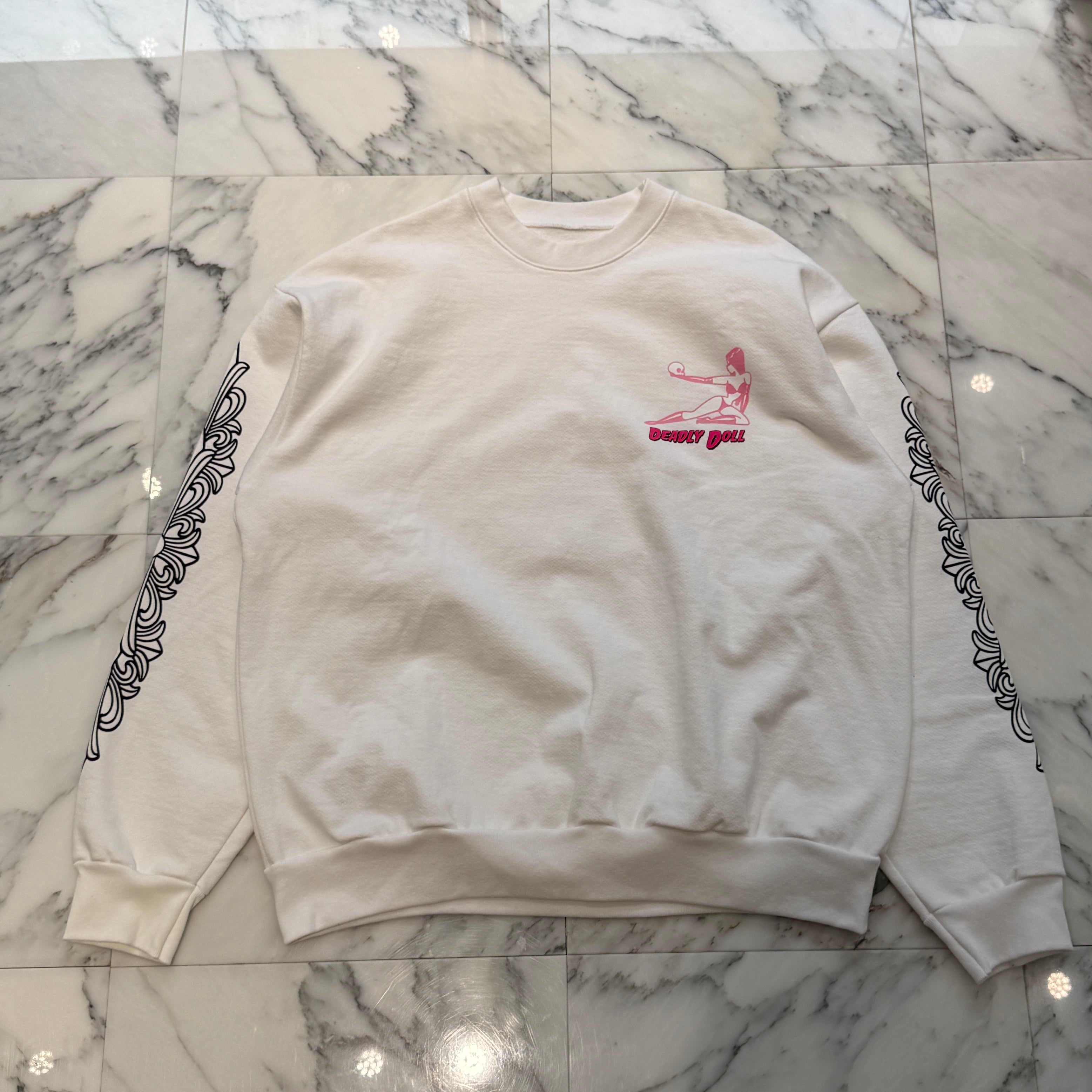 CHROME HEARTS × DEADLLY DOLL Crew Neck Sweat Shirt Size XL クロムハーツ × デッドリードール クルーネックスウェットシャツ サイズXL