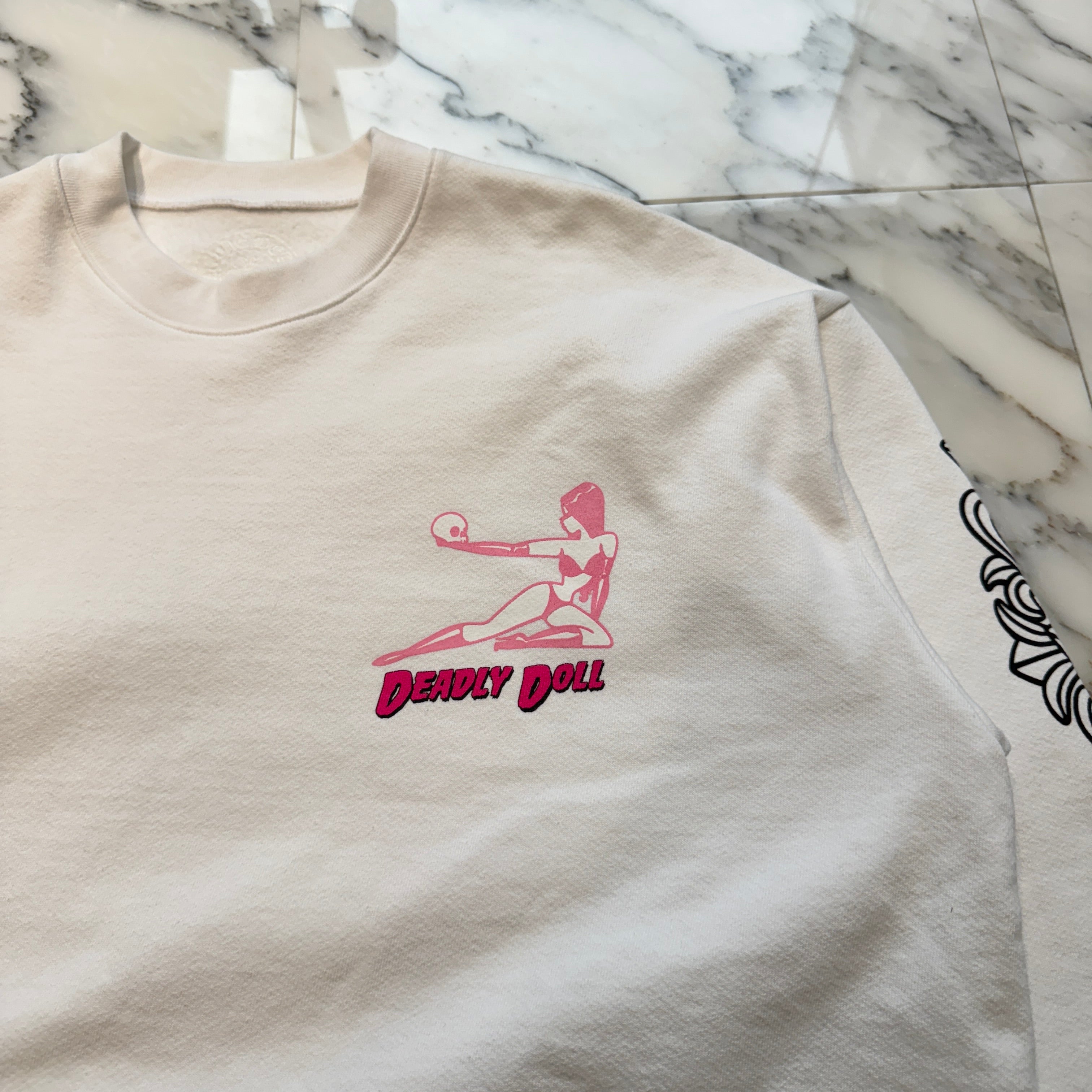 CHROME HEARTS × DEADLLY DOLL Crew Neck Sweat Shirt Size XL クロムハーツ × デッドリードール クルーネックスウェットシャツ サイズXL