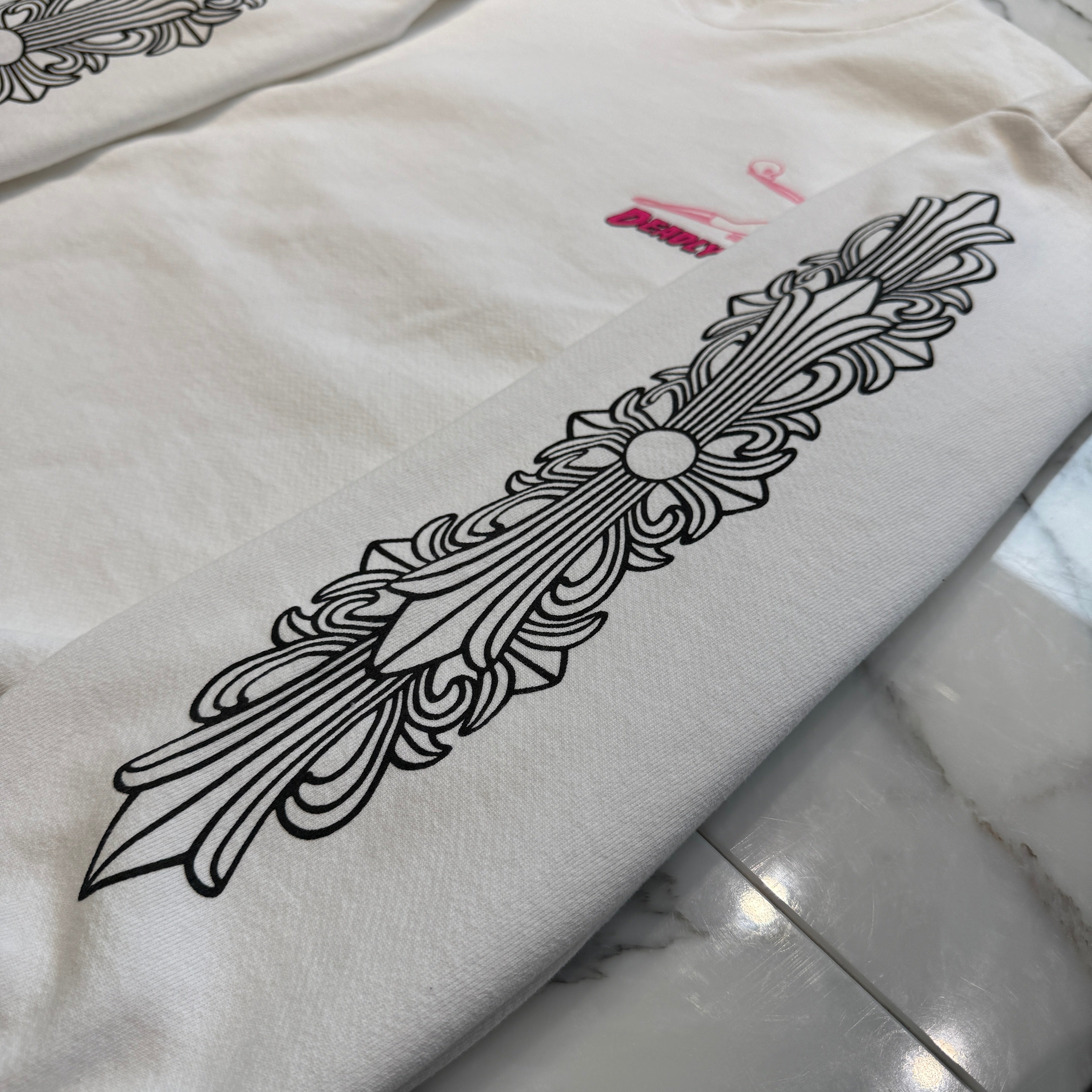 CHROME HEARTS × DEADLLY DOLL Crew Neck Sweat Shirt Size XL クロムハーツ × デッドリードール クルーネックスウェットシャツ サイズXL