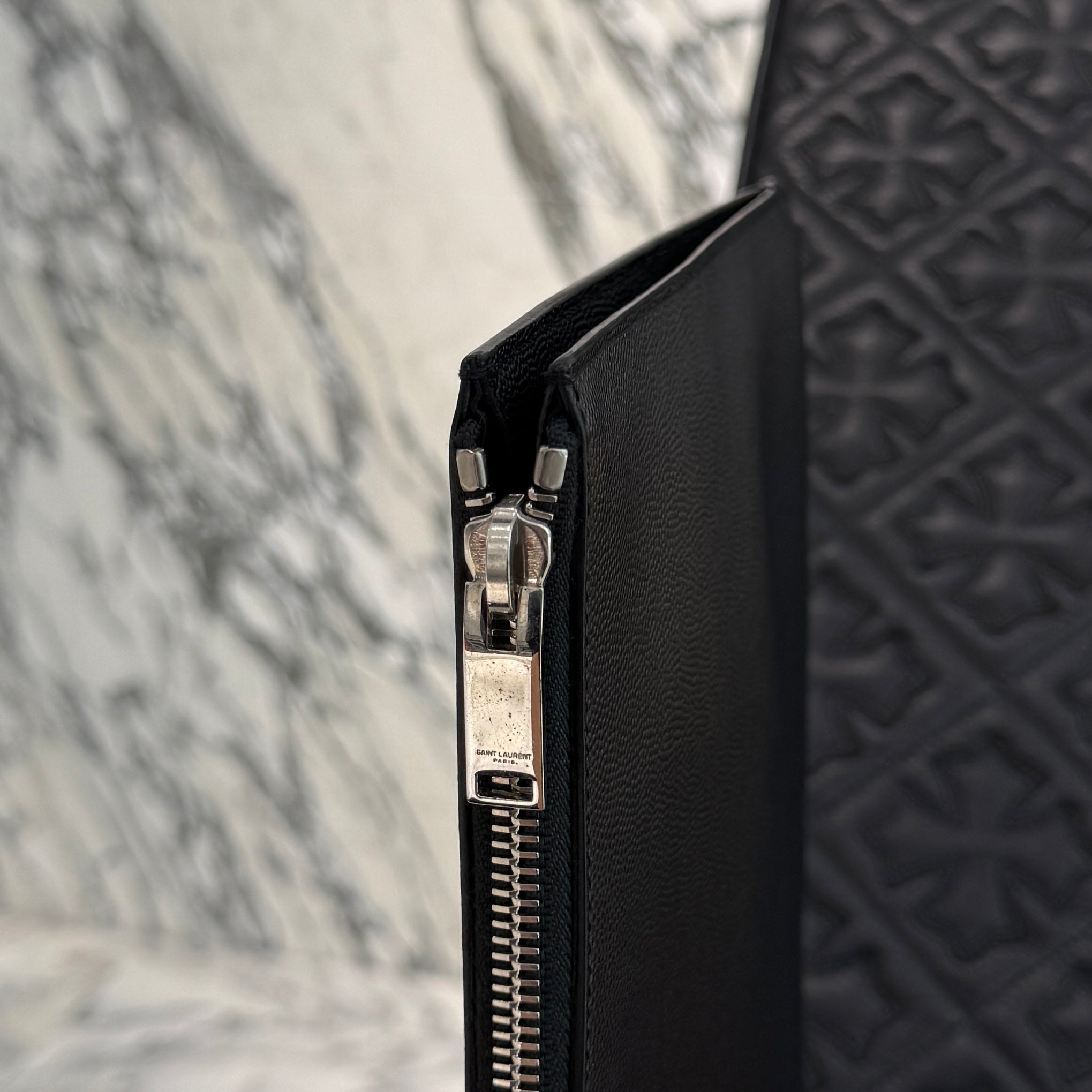 SAINT LAURENT PARIS Zip Leather Clutch Bag 3759500418 サンローランパリ ジップ レザー クラッチバッグ