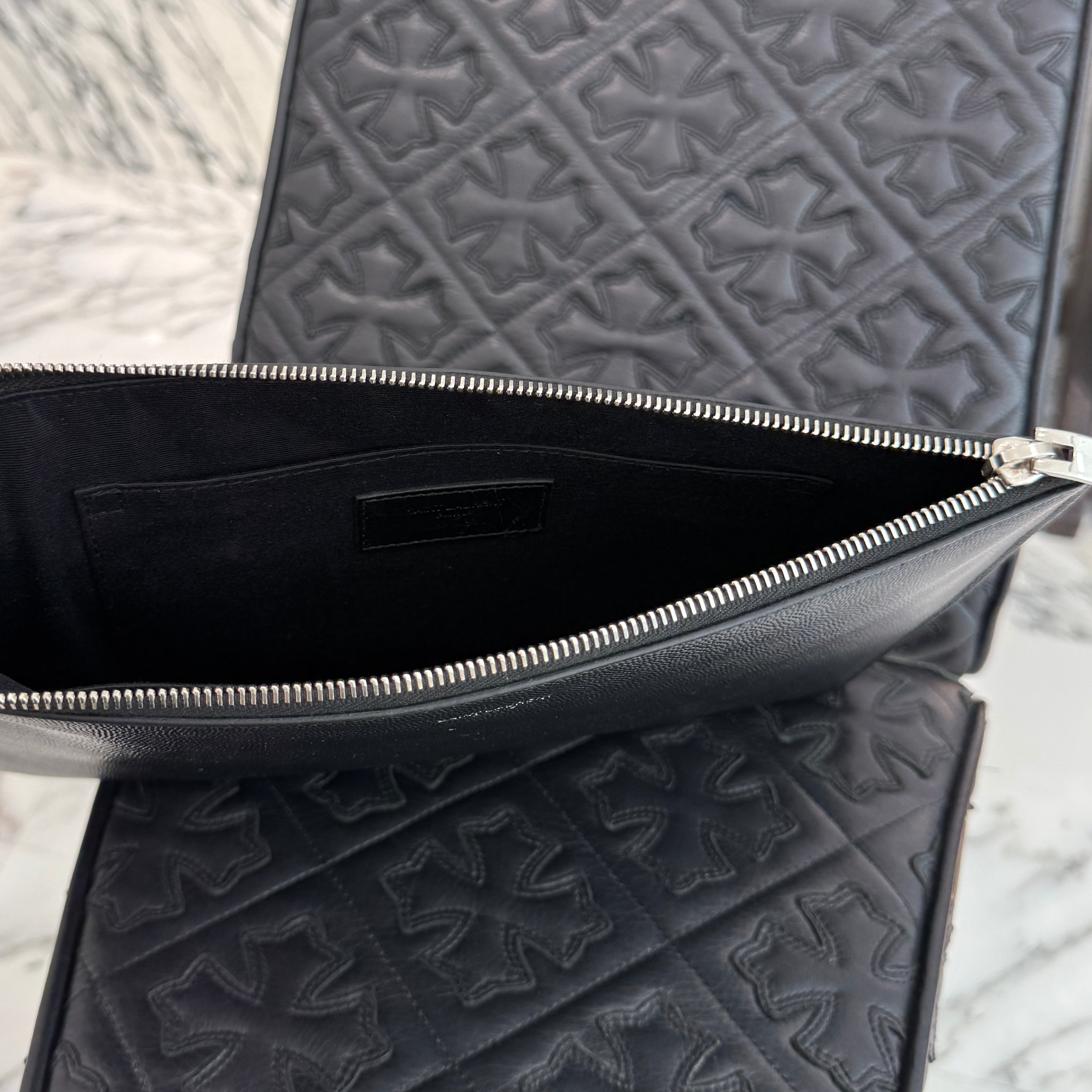 SAINT LAURENT PARIS Zip Leather Clutch Bag 3759500418 サンローランパリ ジップ レザー クラッチバッグ