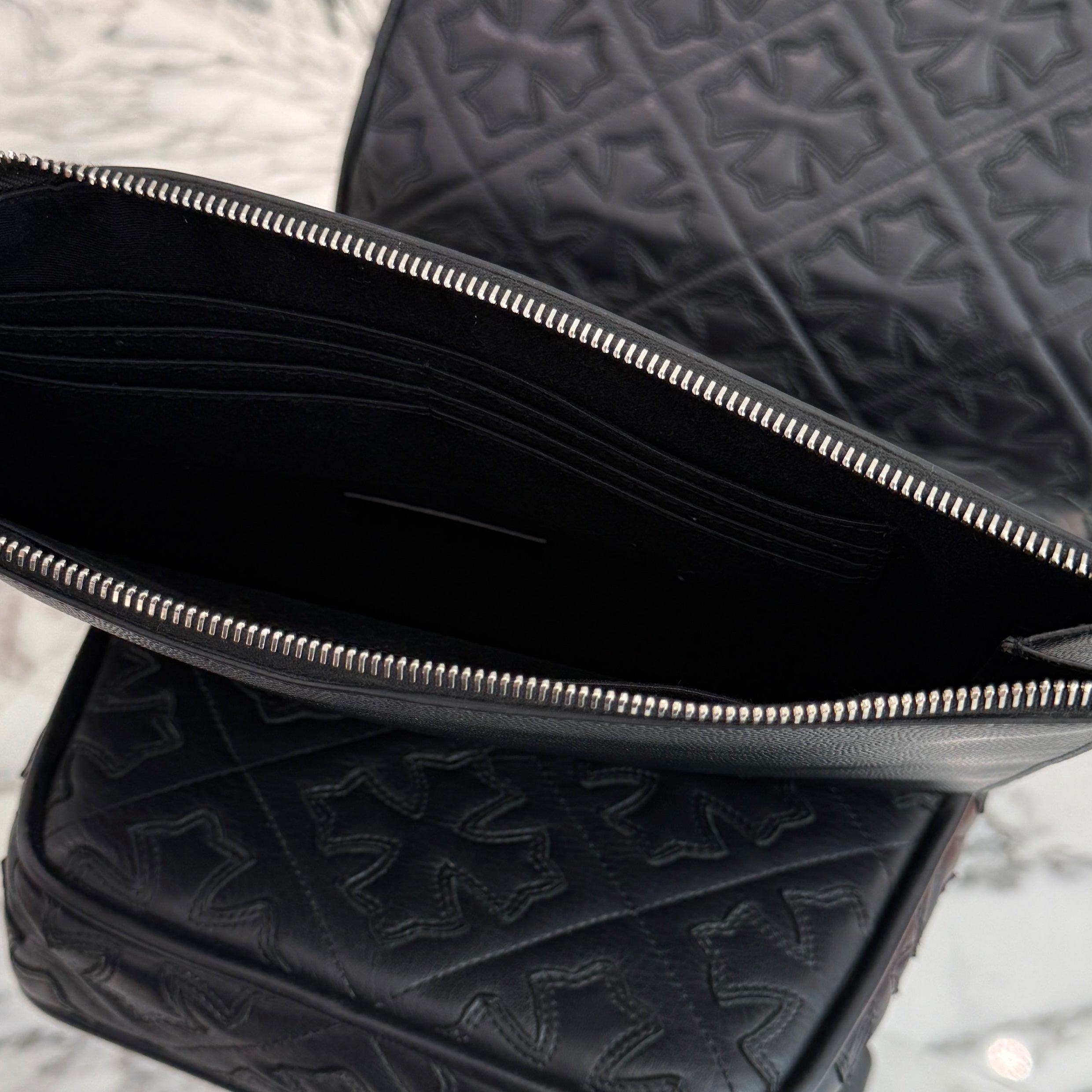 SAINT LAURENT PARIS Zip Leather Clutch Bag 3759500418 サンローランパリ ジップ レザー クラッチバッグ