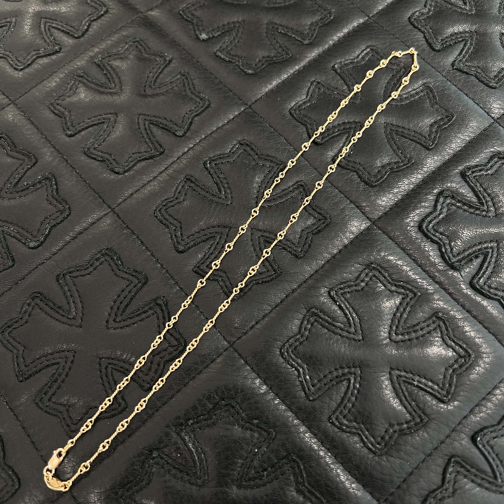 CHROME HEARTS 22K Twist Chain Necklace Size 18 Inch クロムハーツ 22K ツイストチェーン ネックレス サイズ18インチ