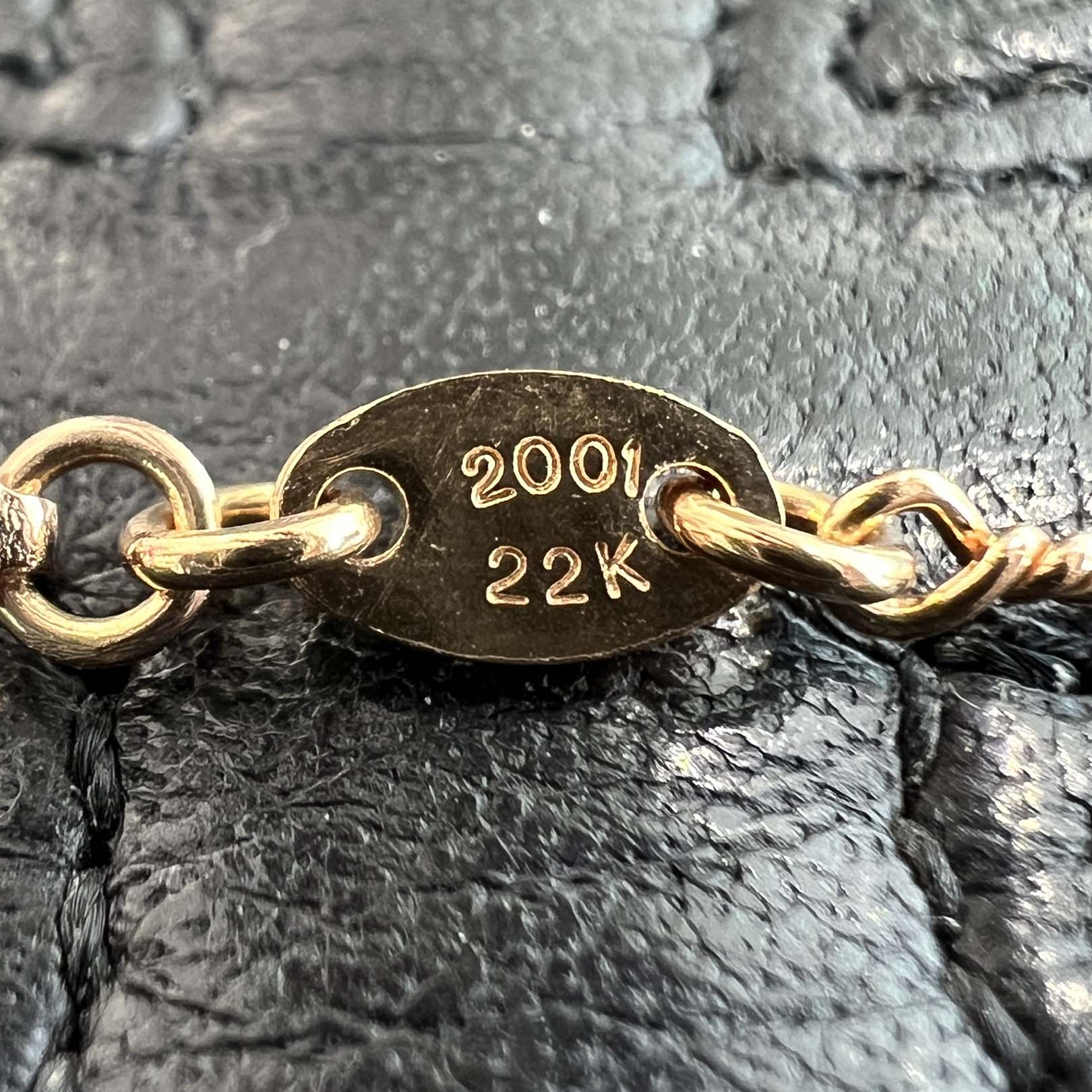 CHROME HEARTS 22K Twist Chain Necklace Size 18 Inch クロムハーツ 22K ツイストチェーン ネックレス サイズ18インチ