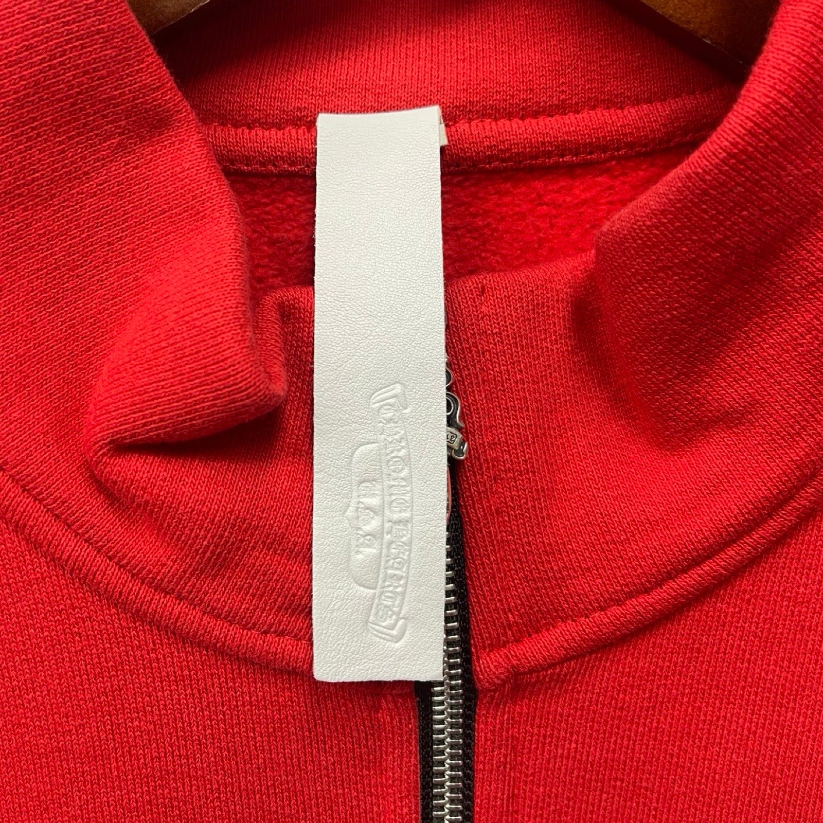 CHROME HEARTS Y NOT King Taco 3 Cemetery Cross Half Zip Sweat Shirt Size S