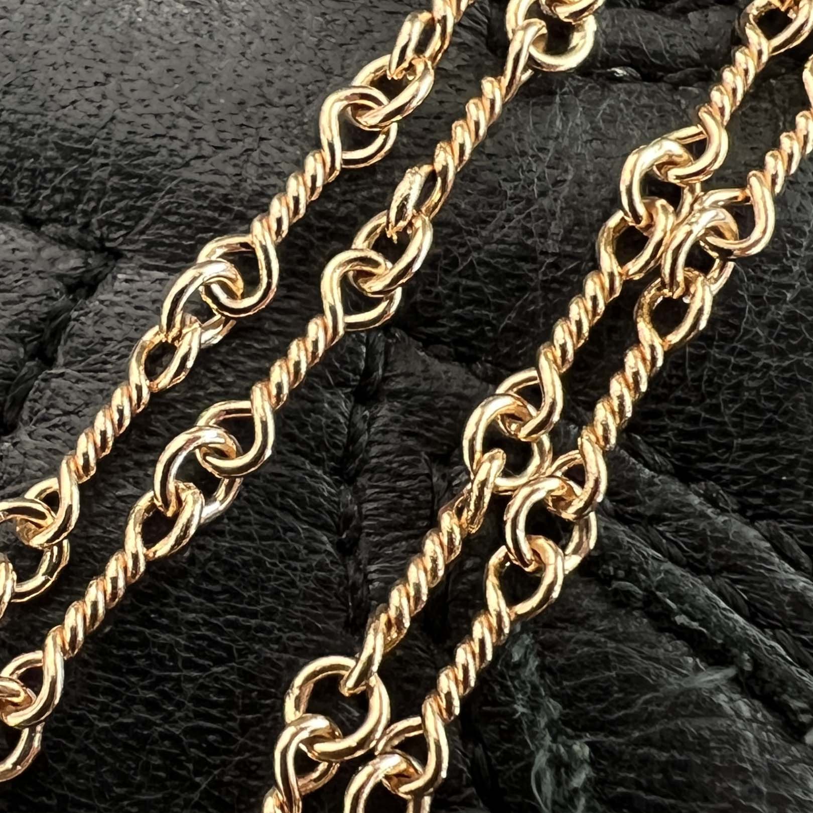 CHROME HEARTS 22K Twist Chain Necklace Size 18 Inch クロムハーツ 22K ツイストチェーン ネックレス サイズ18インチ