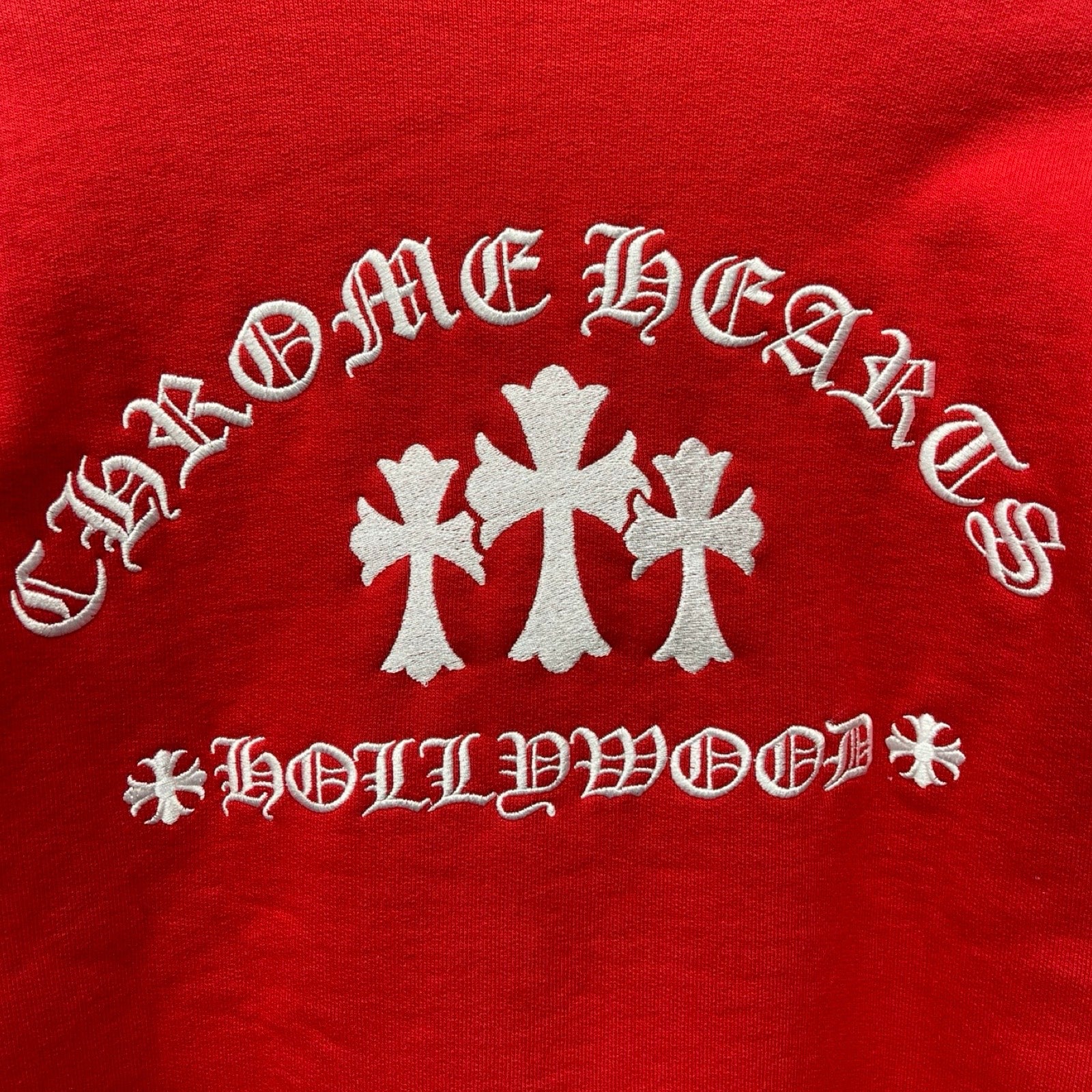 CHROME HEARTS Y NOT King Taco 3 Cemetery Cross Half Zip Sweat Shirt Size S