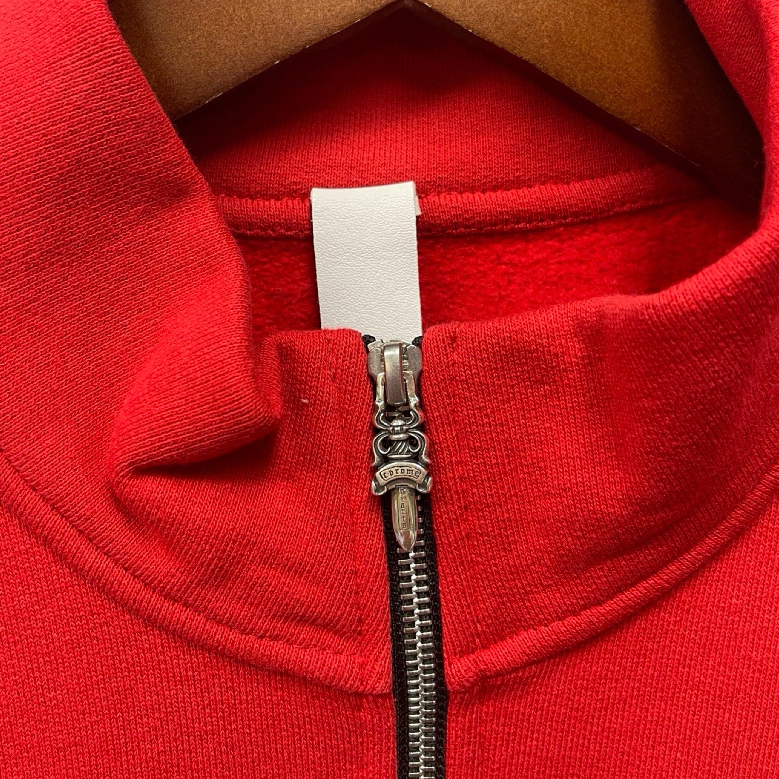 CHROME HEARTS Y NOT King Taco 3 Cemetery Cross Half Zip Sweat Shirt Size S