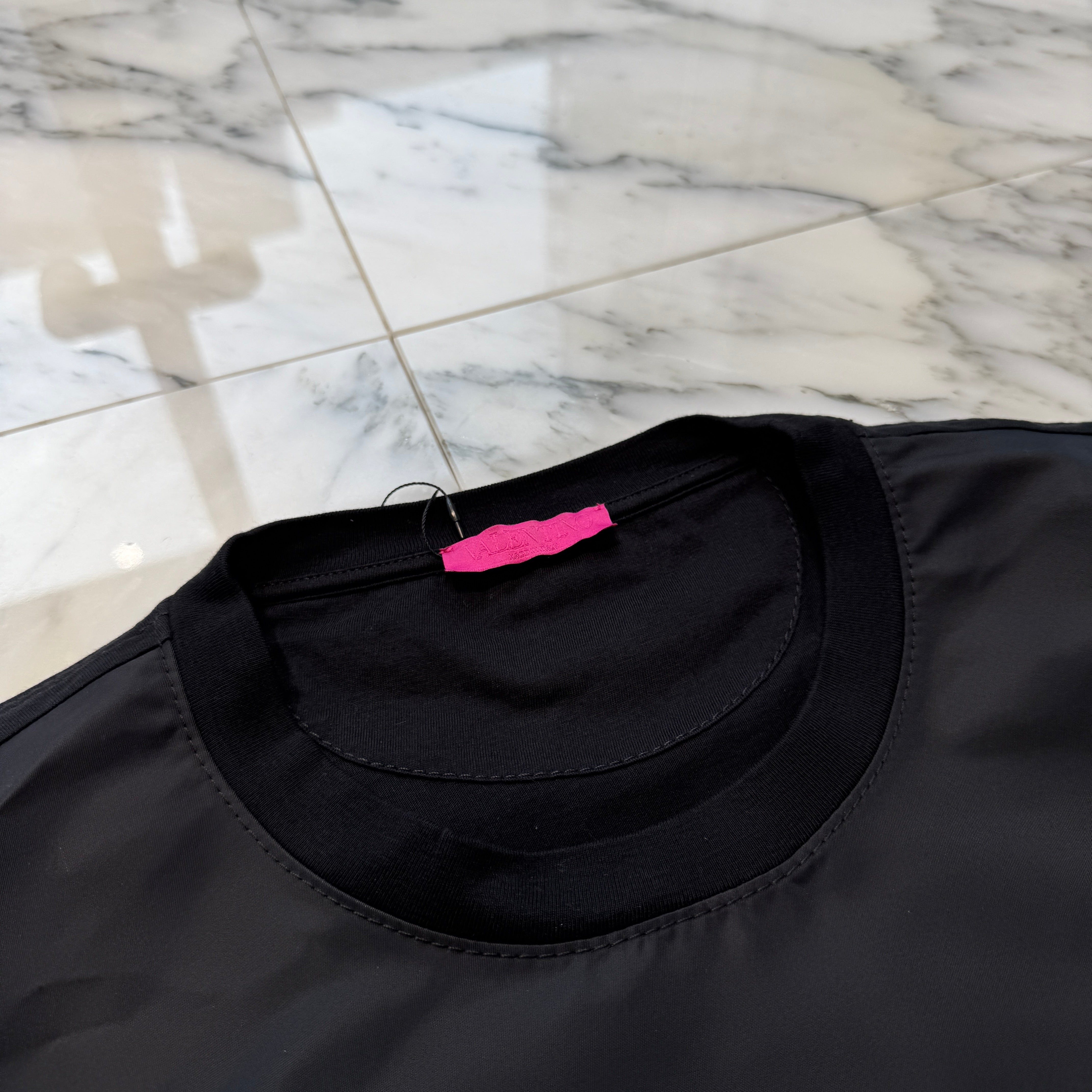 VALENTINO 2022SS Iconic Studded Panelled Shell Cotton Jersey Tee 1V0MG10J8Y2 size XL バレンティノ アイコニック スタッズパネルシェル コットンジャージーTシャツ サイズXL