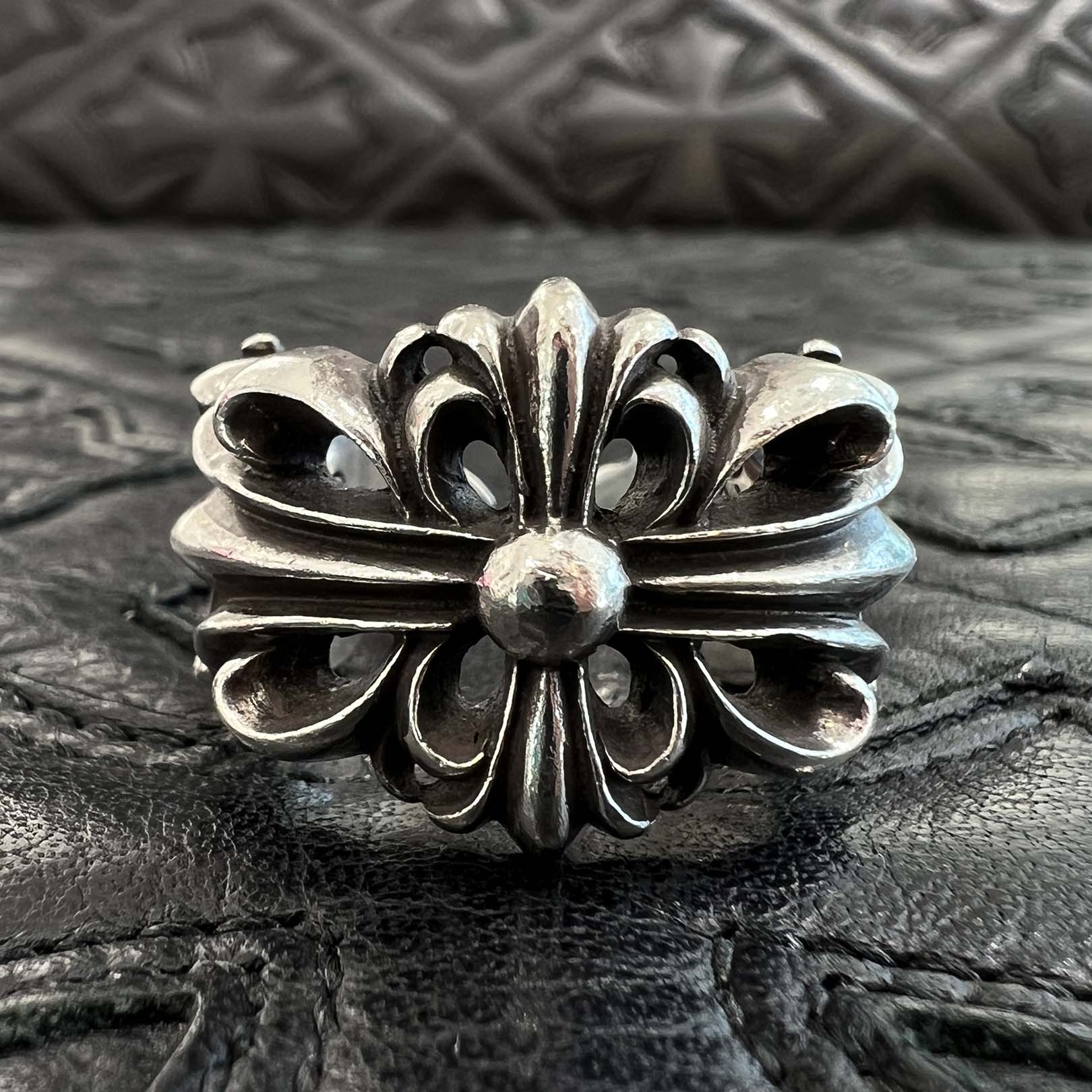 CHROME HEARTS DBL FLRL CRS Ring Size 20号 クロムハーツ ダブルフローラルクロス リング シルバー925 サイズ20号