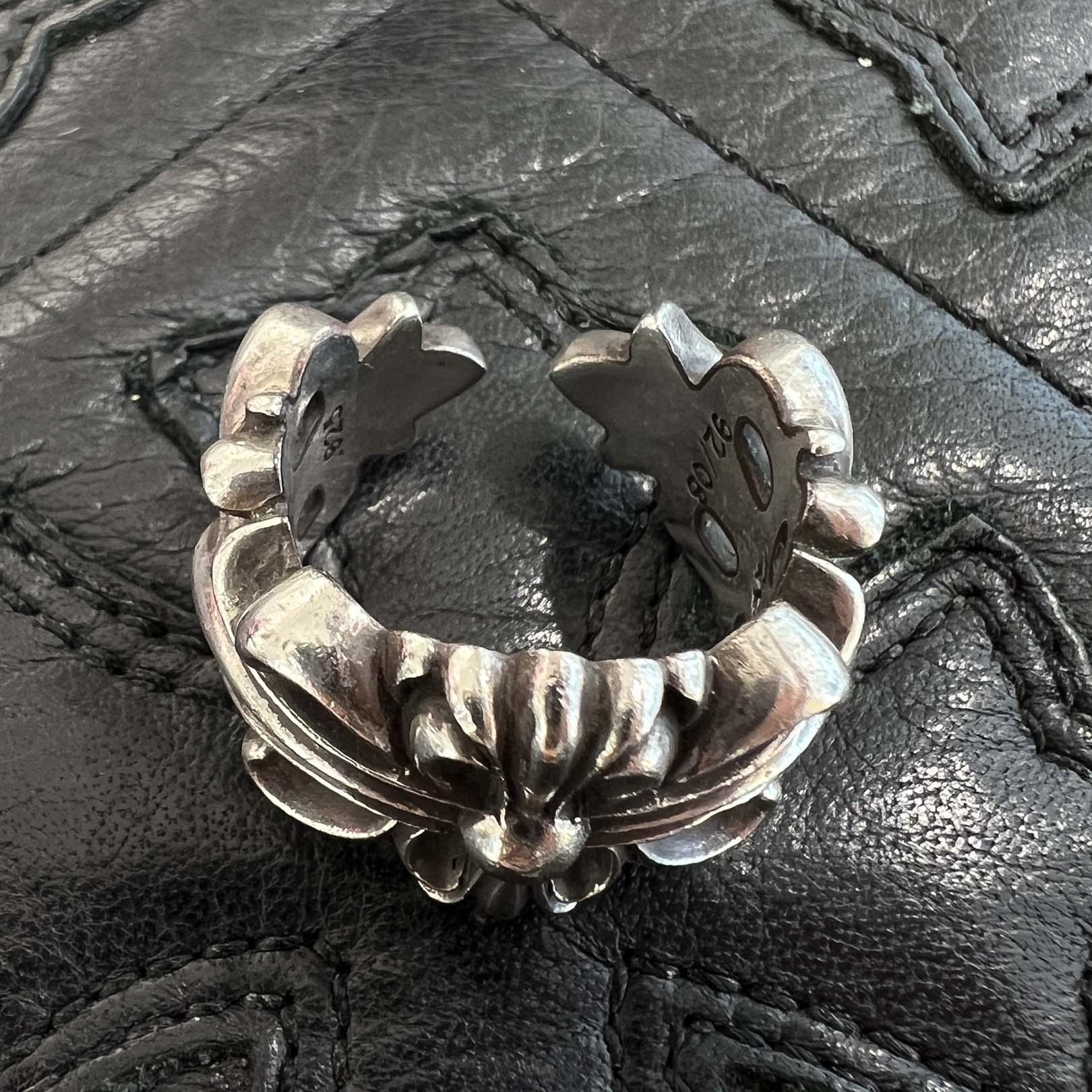 CHROME HEARTS DBL FLRL CRS Ring Size 20号 クロムハーツ ダブルフローラルクロス リング シルバー925 サイズ20号
