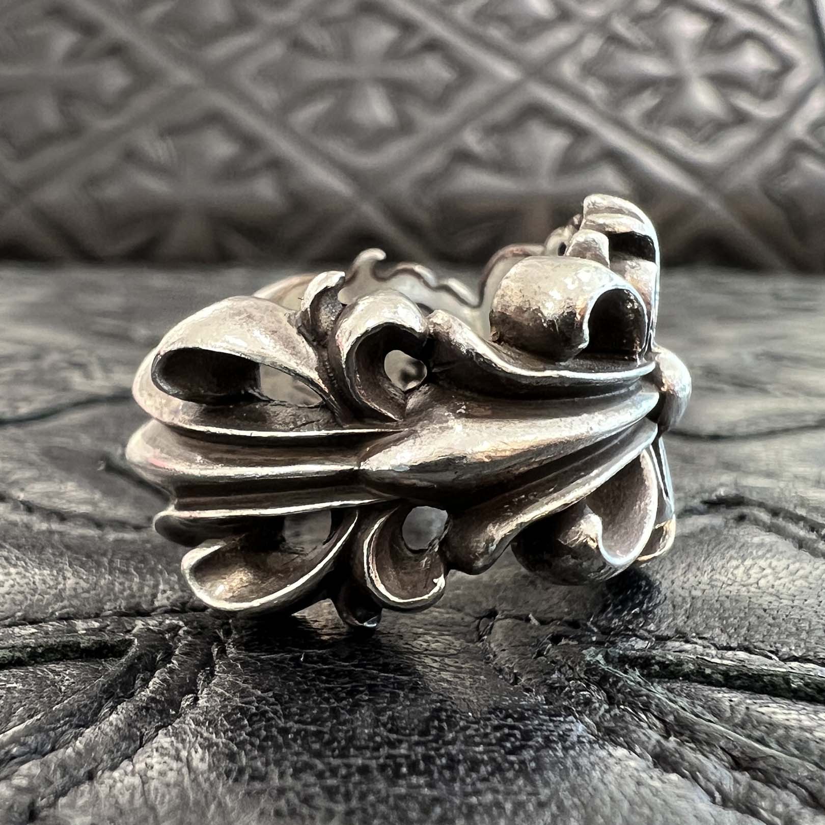 CHROME HEARTS DBL FLRL CRS Ring Size 20号 クロムハーツ ダブルフローラルクロス リング シルバー925 サイズ20号