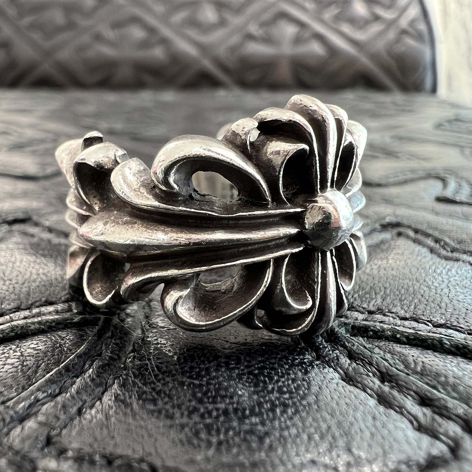 CHROME HEARTS DBL FLRL CRS Ring Size 20号 クロムハーツ ダブルフローラルクロス リング シルバー925 サイズ20号
