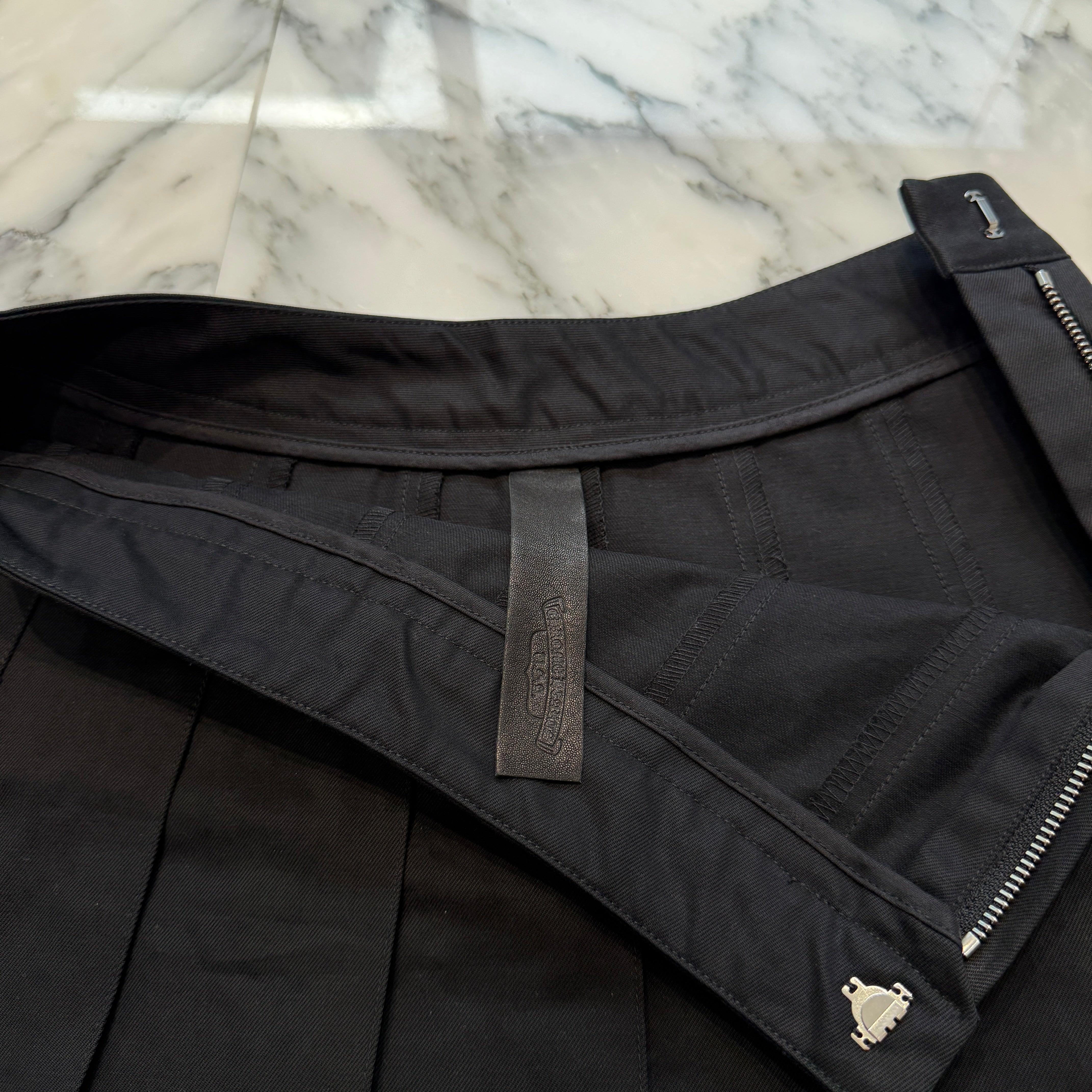 CHROME HEARTS YNOT Viny Heart Button Cotton Skirt Size 27 クロムハーツ ワイノット ヴィニーハートボタン コットンスカート サイズ27