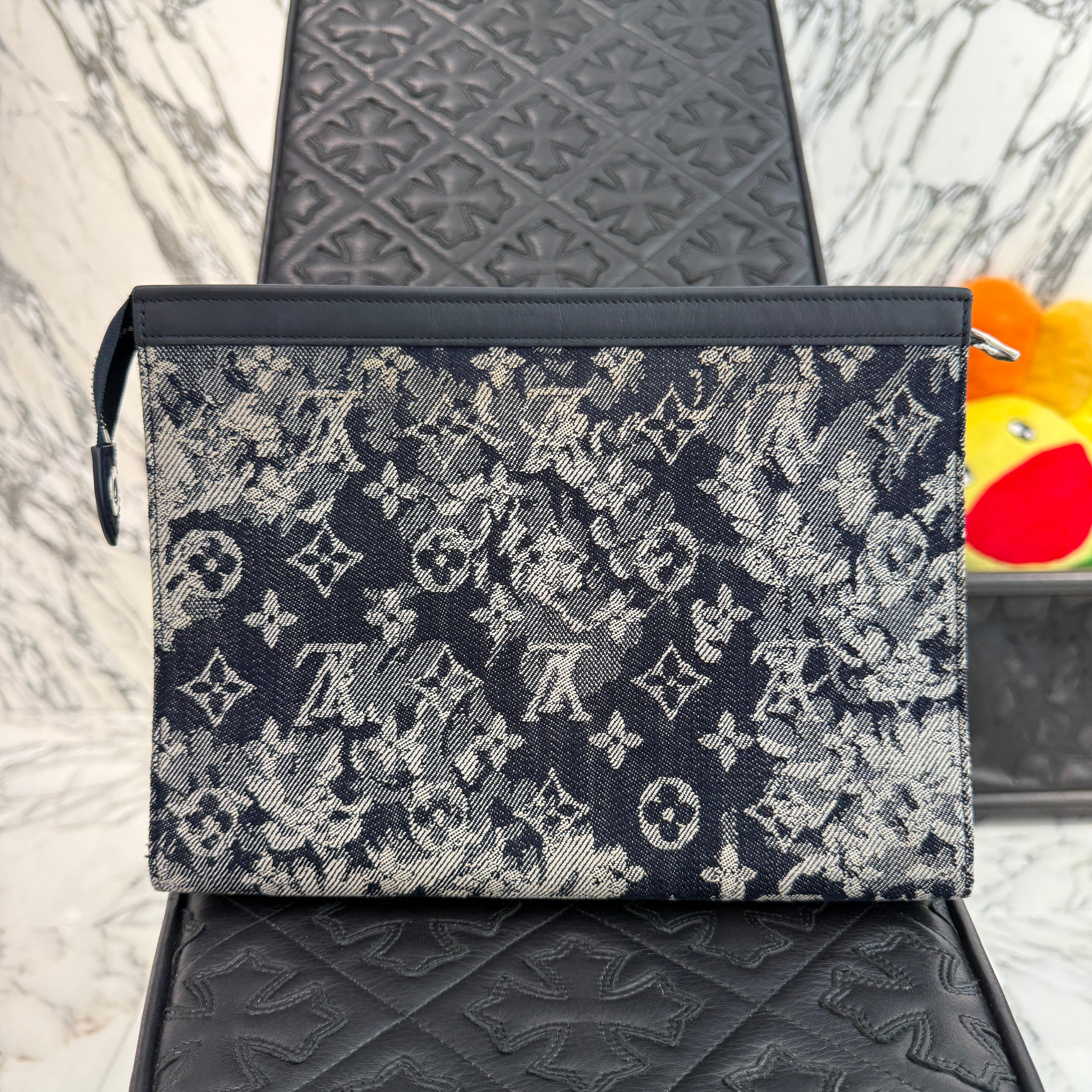 LOUIS VUITTON 2021SS Monogram Tapestry Pochette Voyage Clutch Bag MM M80034 ルイヴィトン モノグラム タペストリー ポシェット ヴォヤージュ クラッチバッグ MM