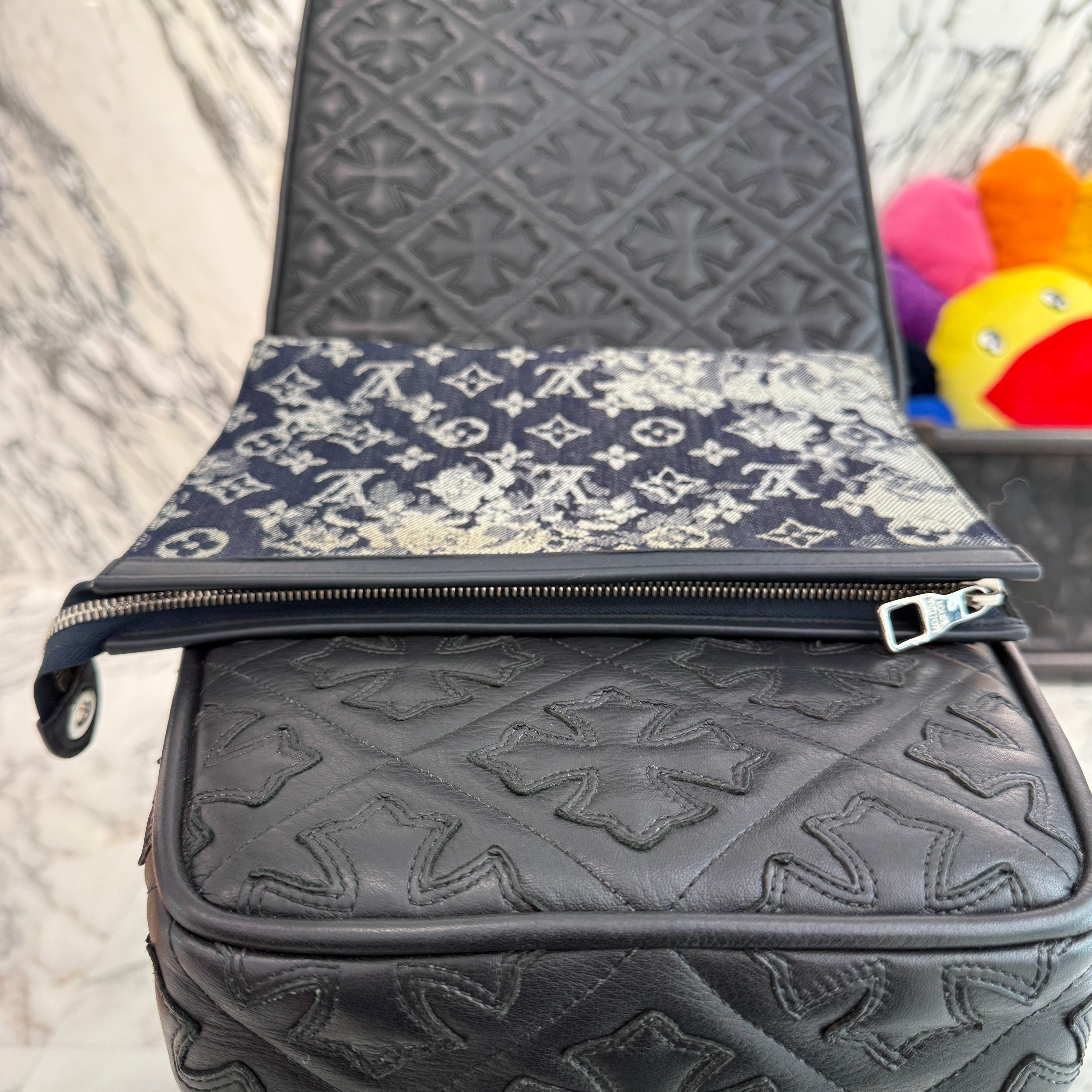 LOUIS VUITTON 2021SS Monogram Tapestry Pochette Voyage Clutch Bag MM M80034 ルイヴィトン モノグラム タペストリー ポシェット ヴォヤージュ クラッチバッグ MM