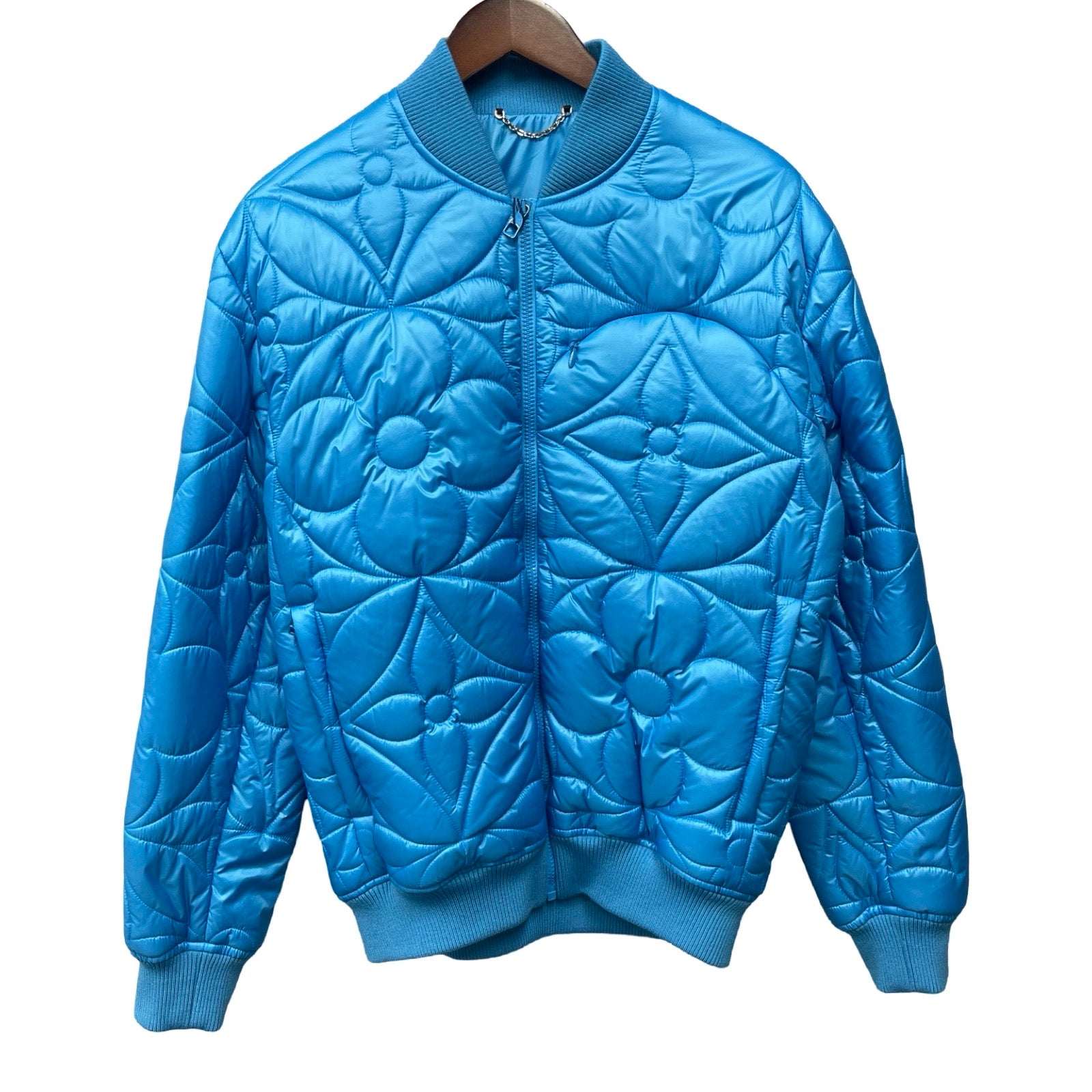 LOUIS VUITTON 2021AW Monogram Flower Quilting Blouson 1A9FOC Size 48