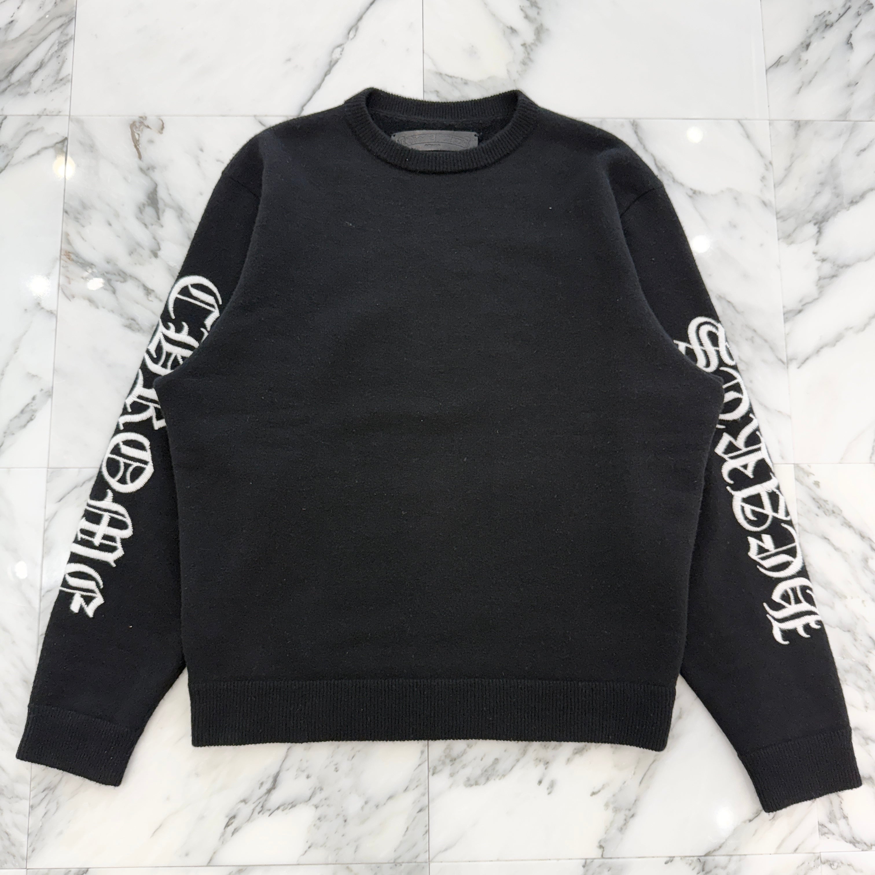 CHROME HEARTS Y NOT Cashmere Logo Embroidery Knit Sweater Size L クロムハーツ ワイノット カシミヤ ロゴ刺繍 ニットセーター サイズL