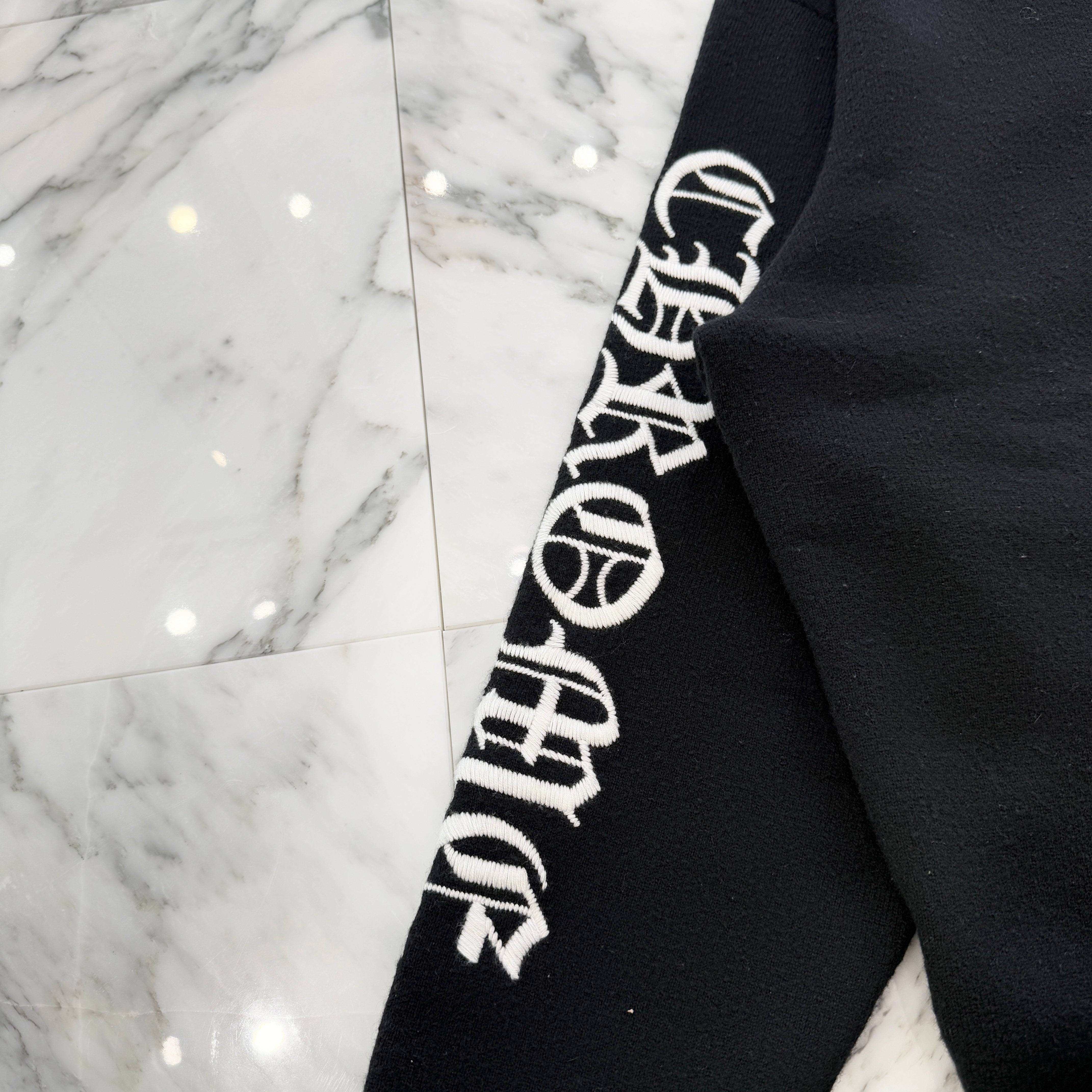 CHROME HEARTS Y NOT Cashmere Logo Embroidery Knit Sweater Size L クロムハーツ ワイノット カシミヤ ロゴ刺繍 ニットセーター サイズL