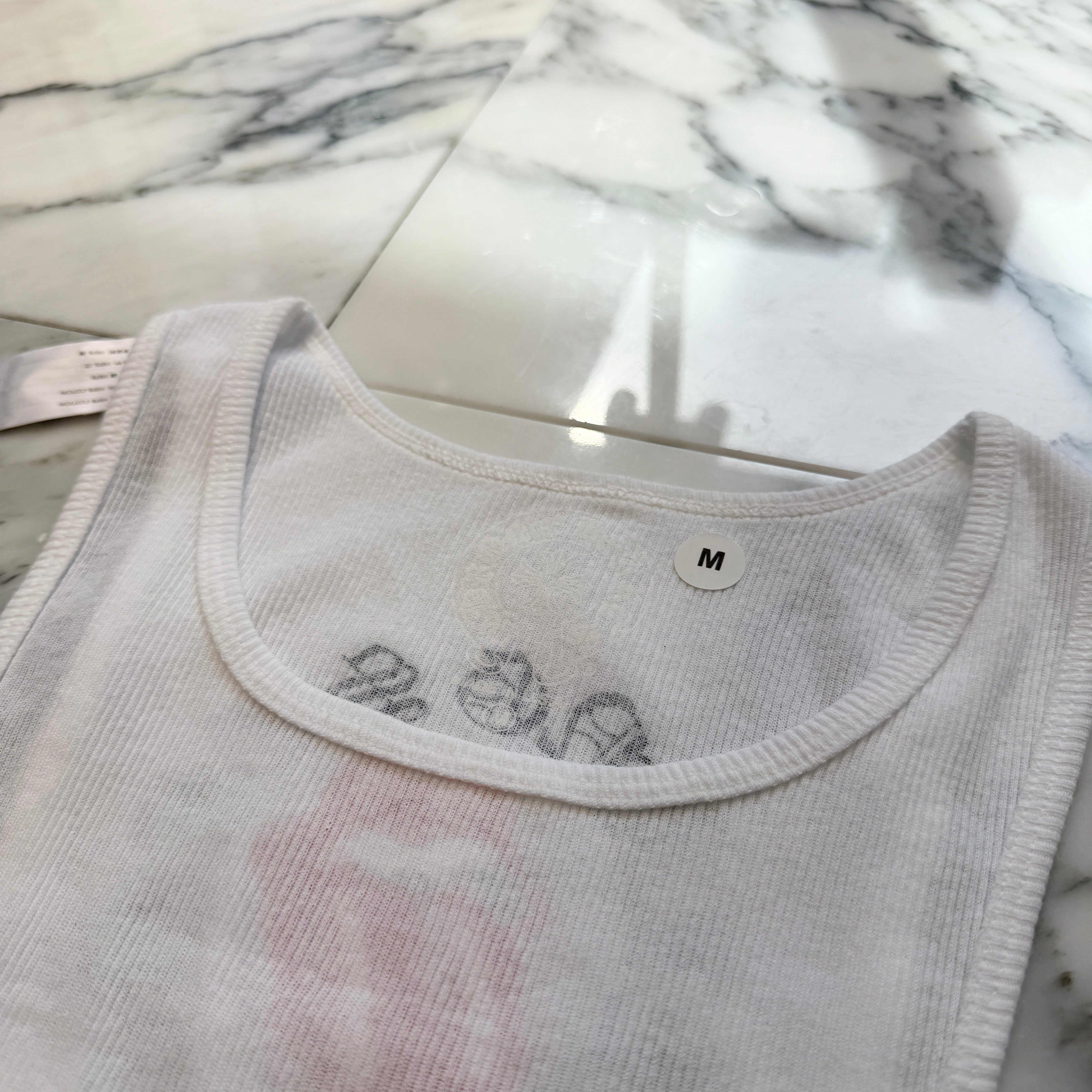 CHROME HEARTS × The Rolling Stones Rip & Tan Horseshoe Tank Top