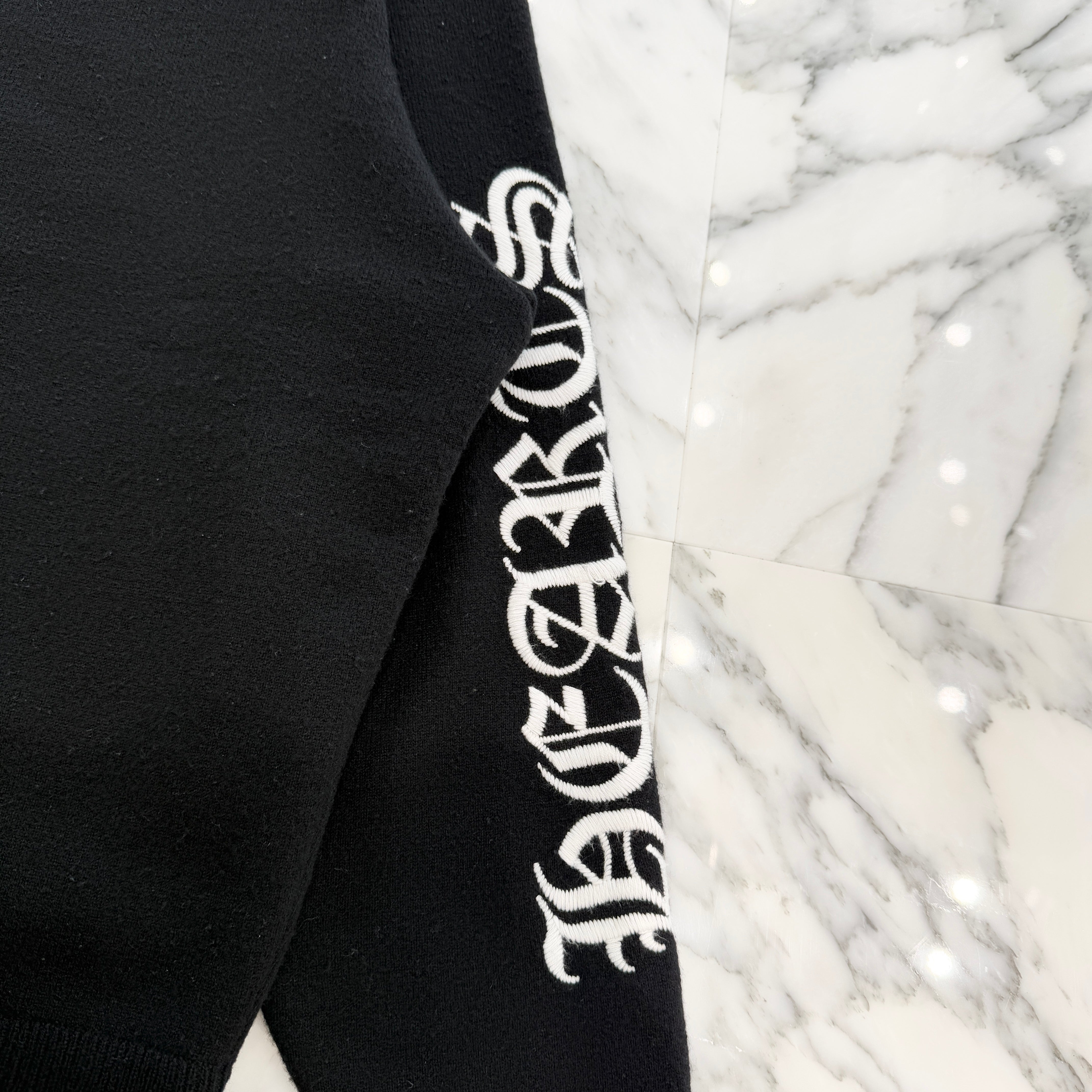 CHROME HEARTS Y NOT Cashmere Logo Embroidery Knit Sweater Size L クロムハーツ ワイノット カシミヤ ロゴ刺繍 ニットセーター サイズL