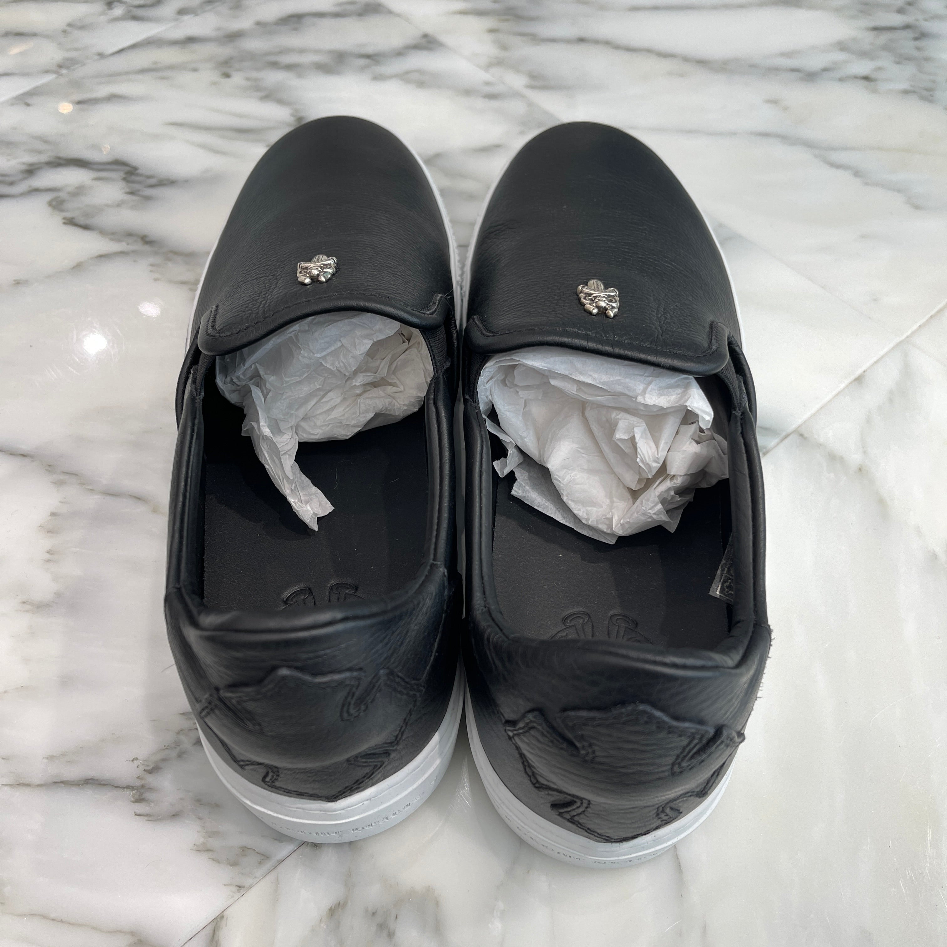 CHROME HEARTS CH Plus Leather Patch Dagger Slip On Size 41 クロムハーツ CHプラス レザーパッチ ダガー スリッポン サイズ41