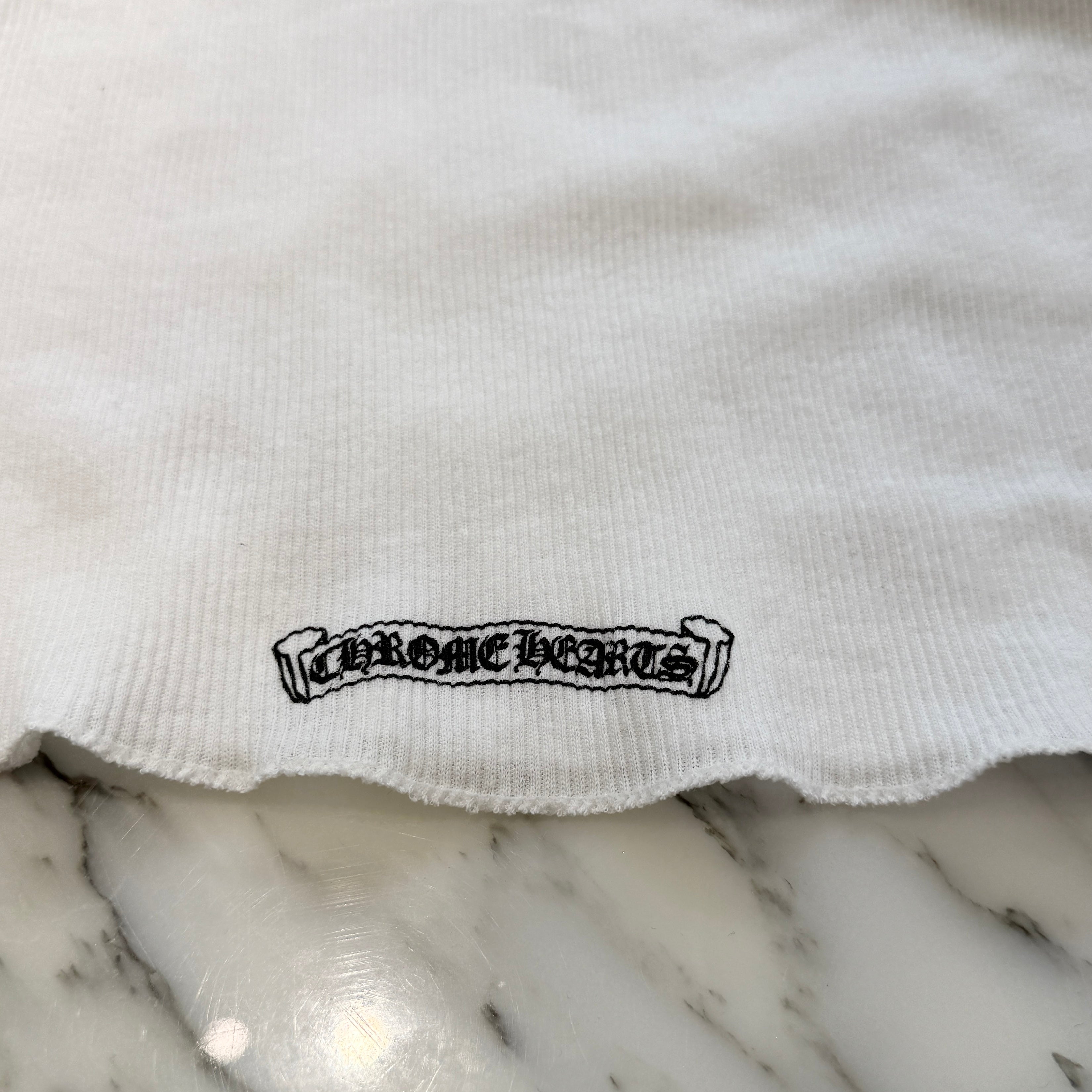CHROME HEARTS × The Rolling Stones Rip & Tan Horseshoe Tank Top