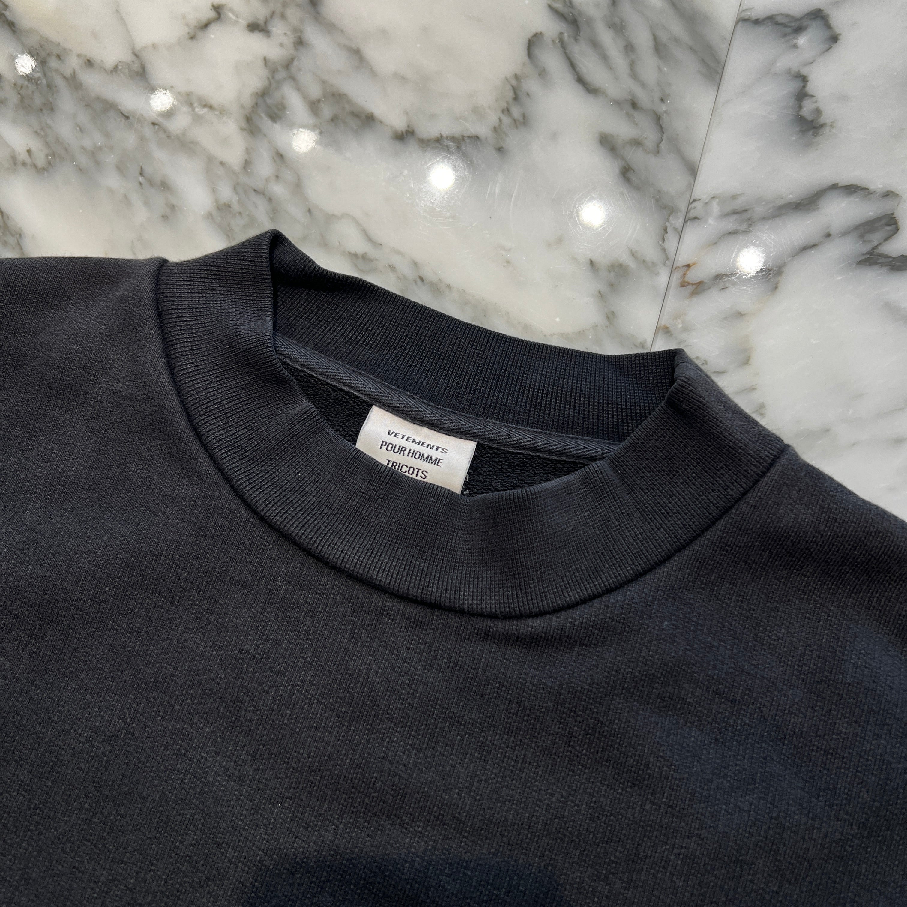 VETEMENTS 2018AW Baseball Logo Embroidered Sweatshirt MAH18TR31