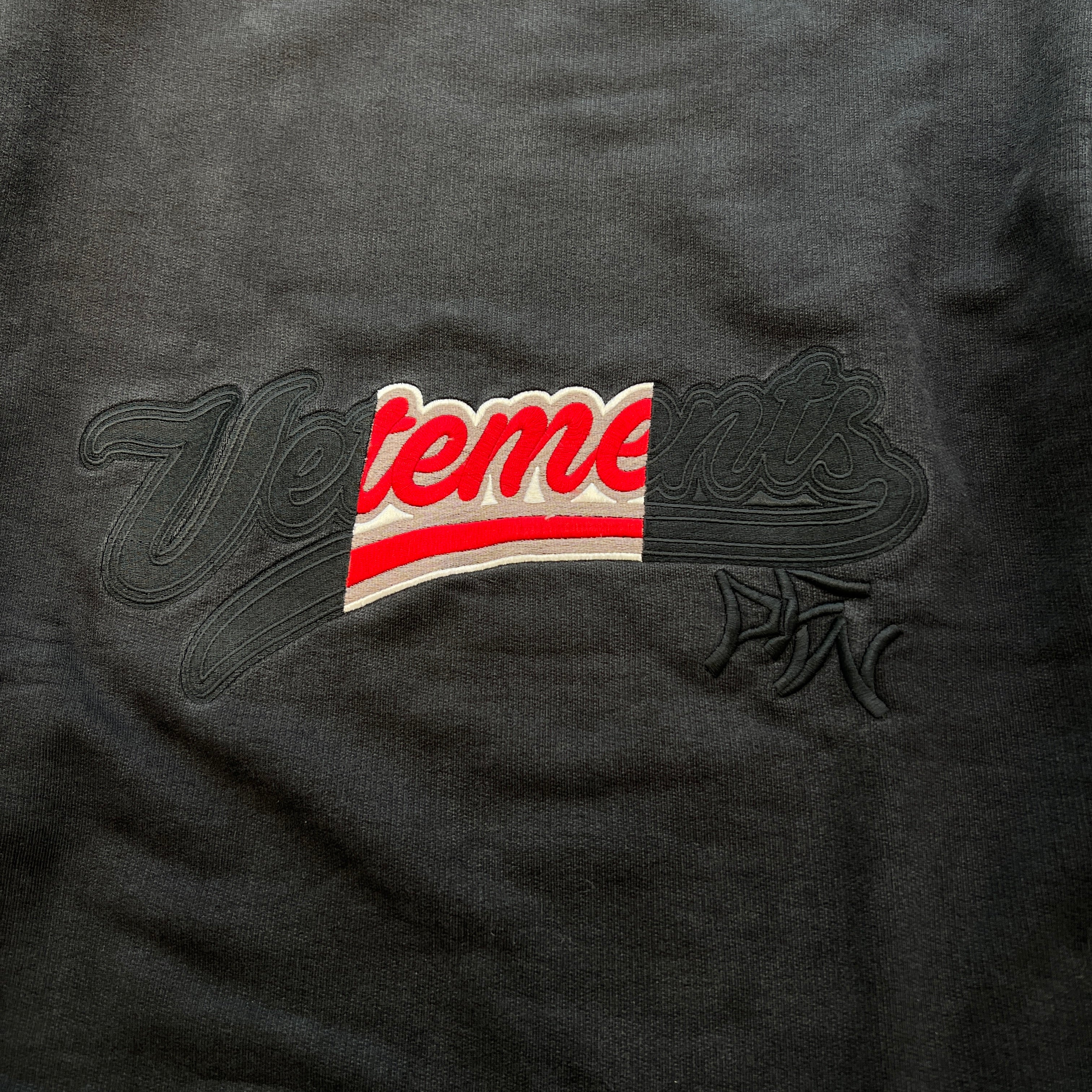 VETEMENTS 2018AW Baseball Logo Embroidered Sweatshirt MAH18TR31 Size XS ヴェトモン ベースボールロゴエンブロイダリースウェット サイズXS