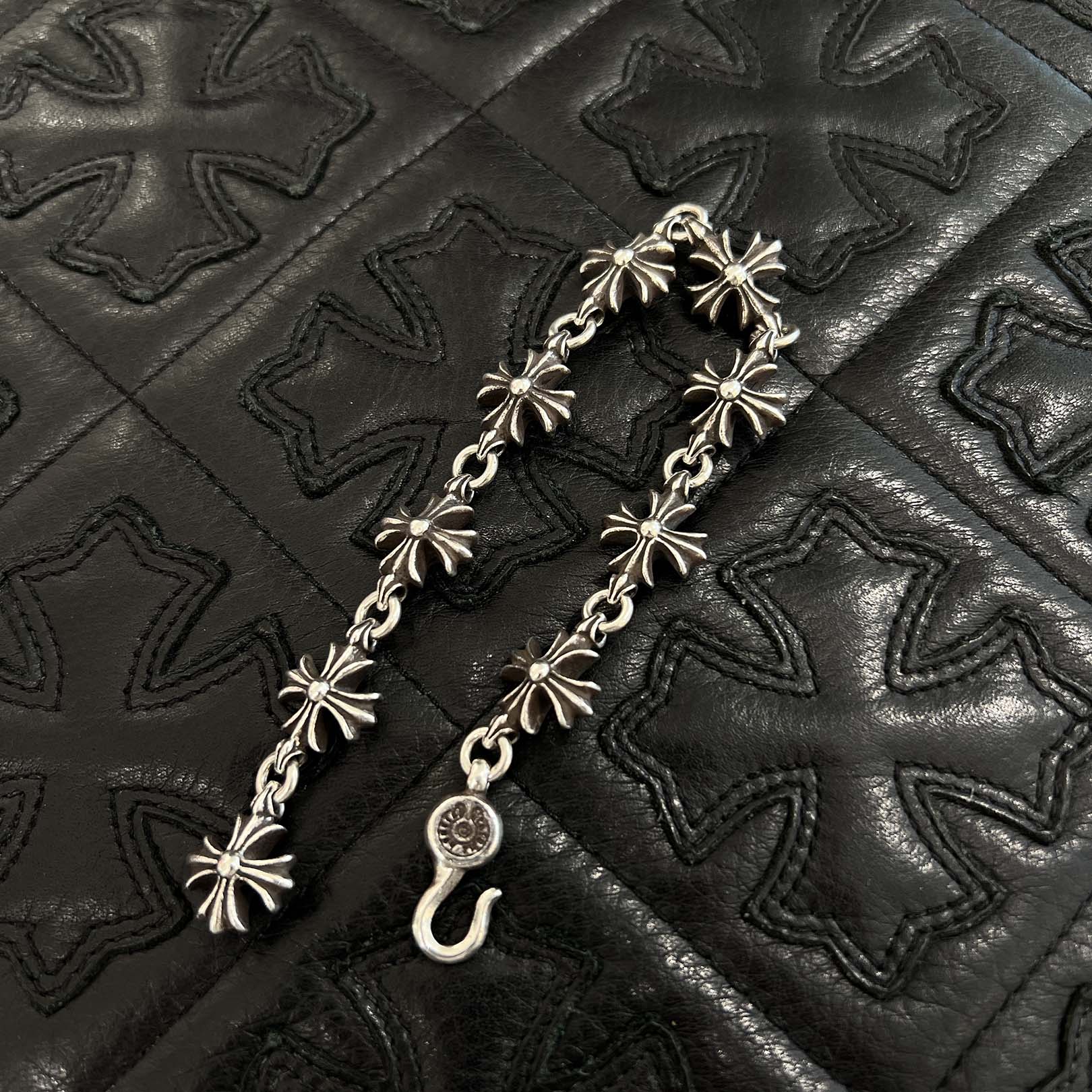 CHROME HEARTS Cut Out CH Plus Bracelet 9 Link クロムハーツ カット