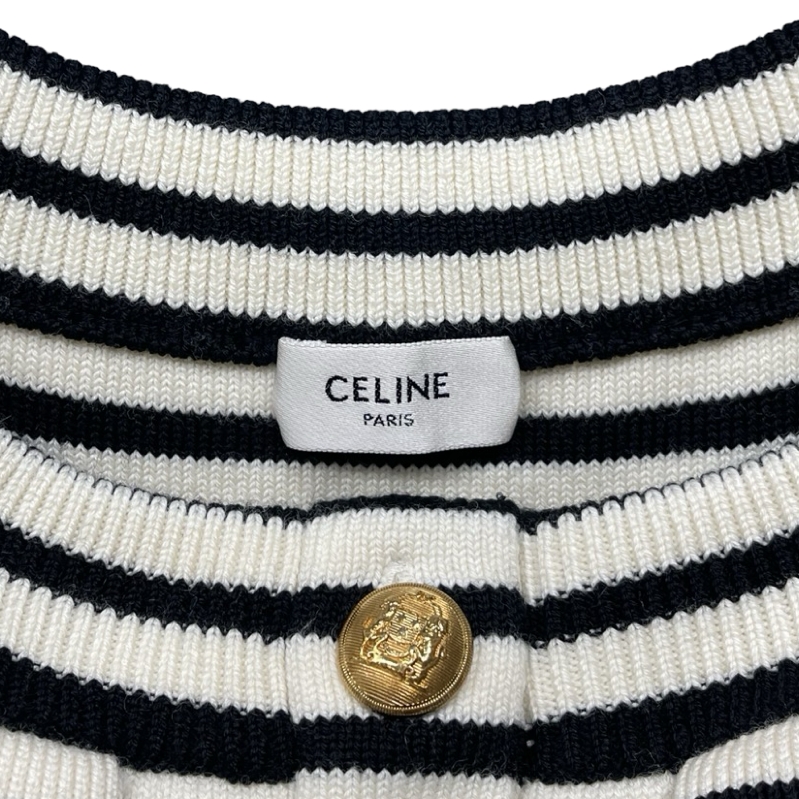 CELINE 2023SS Mariniere Striped Bustier Dress 2AI48212L.01CB Size M
