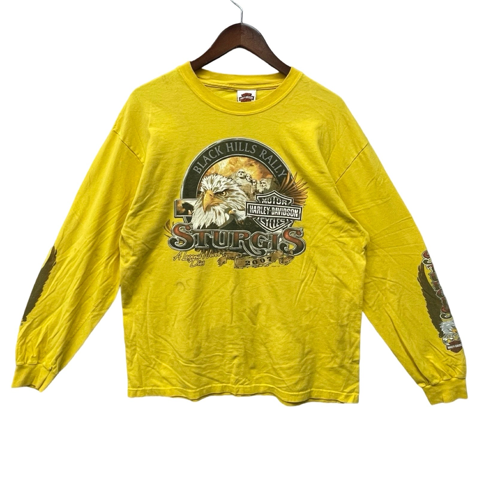 Vintage 00's Harley-Davidson "STURGIS" A Legend Never Dies 2007 L/S Tee Size L