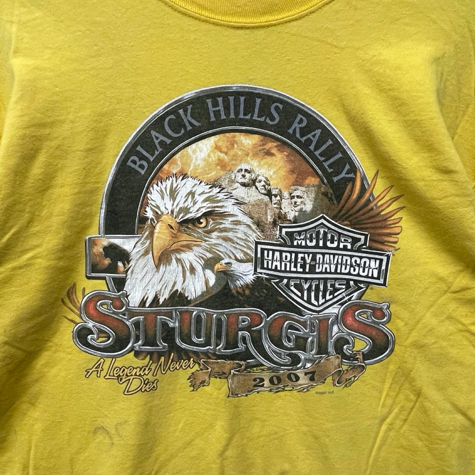 Vintage 00's Harley-Davidson "STURGIS" A Legend Never Dies 2007 L/S Tee Size L