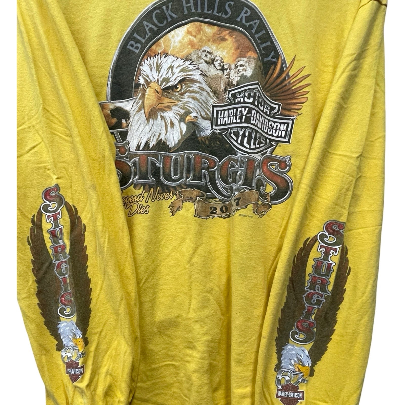 Vintage 00's Harley-Davidson "STURGIS" A Legend Never Dies 2007 L/S Tee Size L