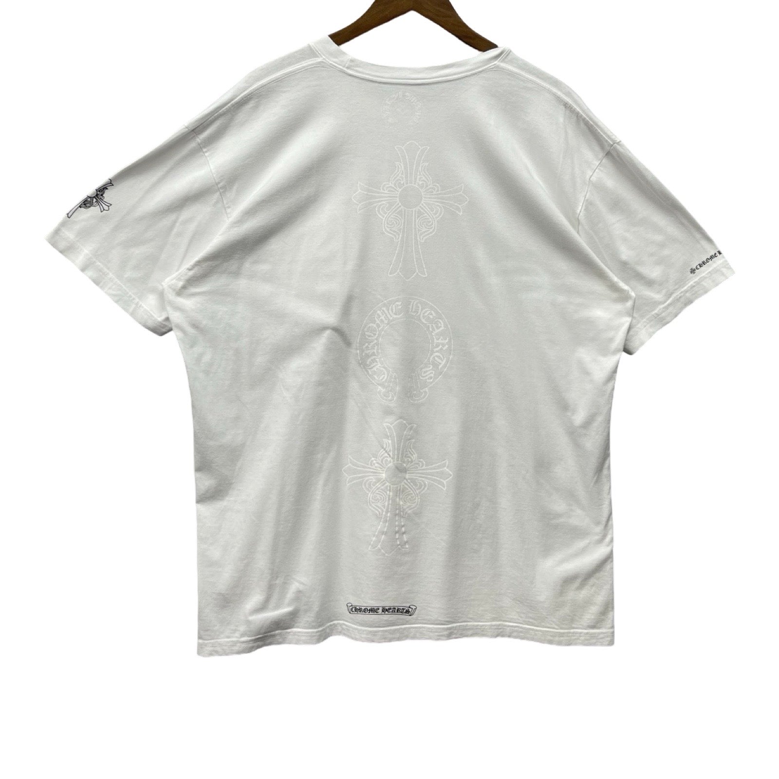 CHROME HEARTS Back Cross Horseshoe Tee Size XXL
