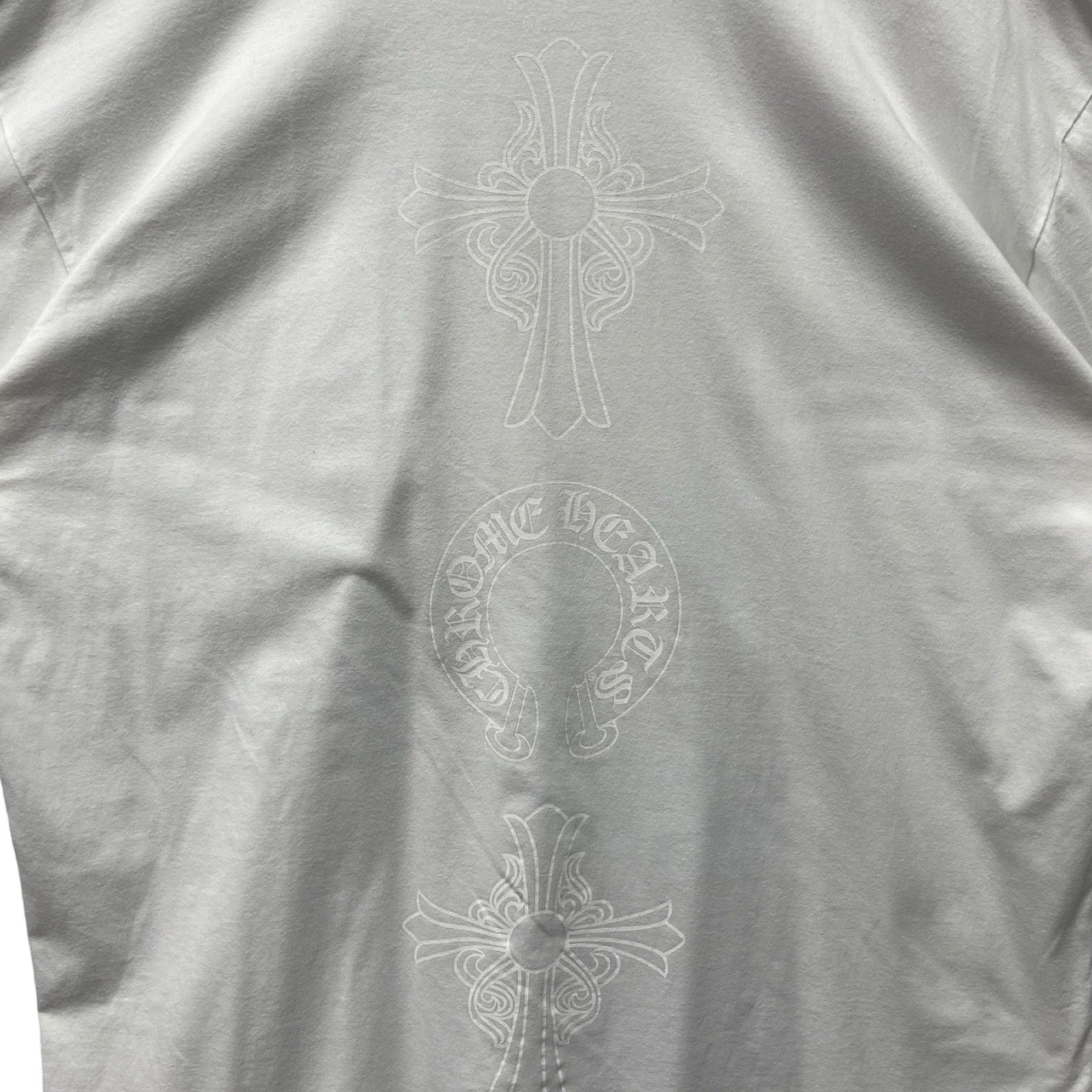 CHROME HEARTS Back Cross Horseshoe Tee Size XXL
