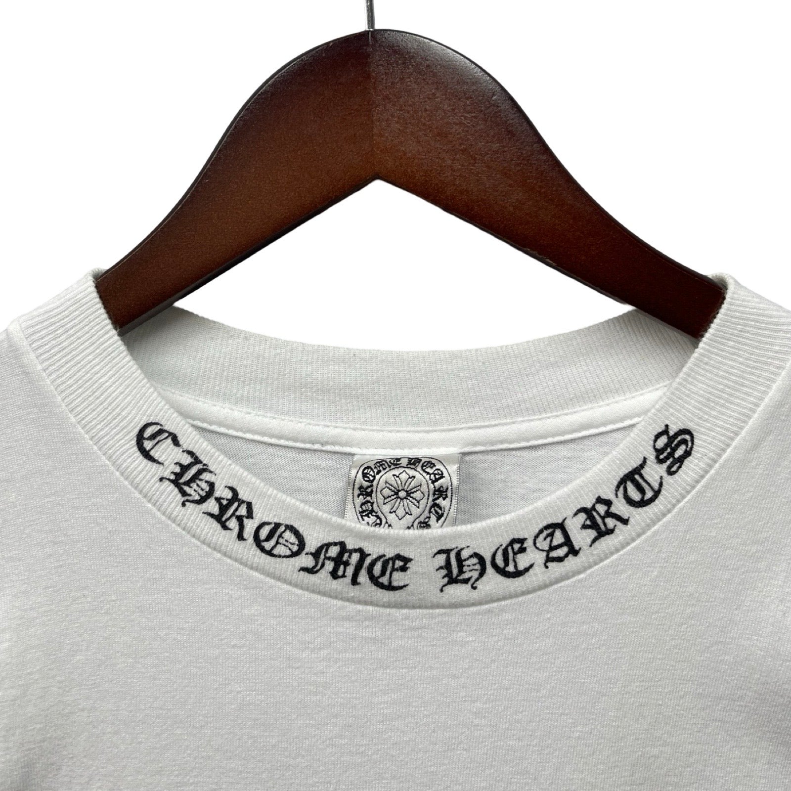 CHROME HEARTS Neck Logo Back Cross Tee Size S