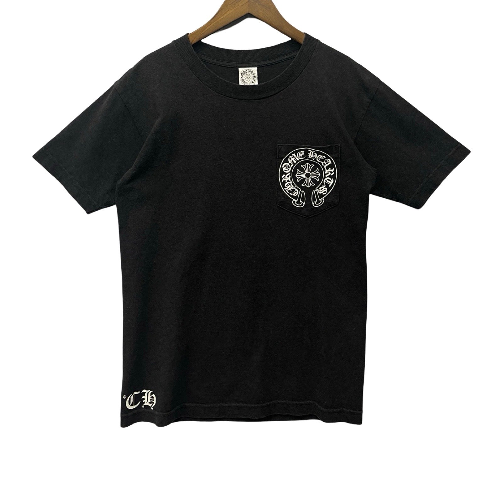 CHROME HEARTS Scroll Label Horseshoe Star Print Tee Size S