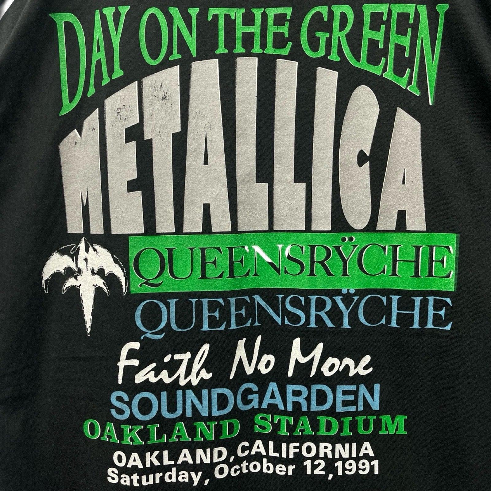 Vintage 90's Metallica Day On The Green World Tour 1991 S/S Tee